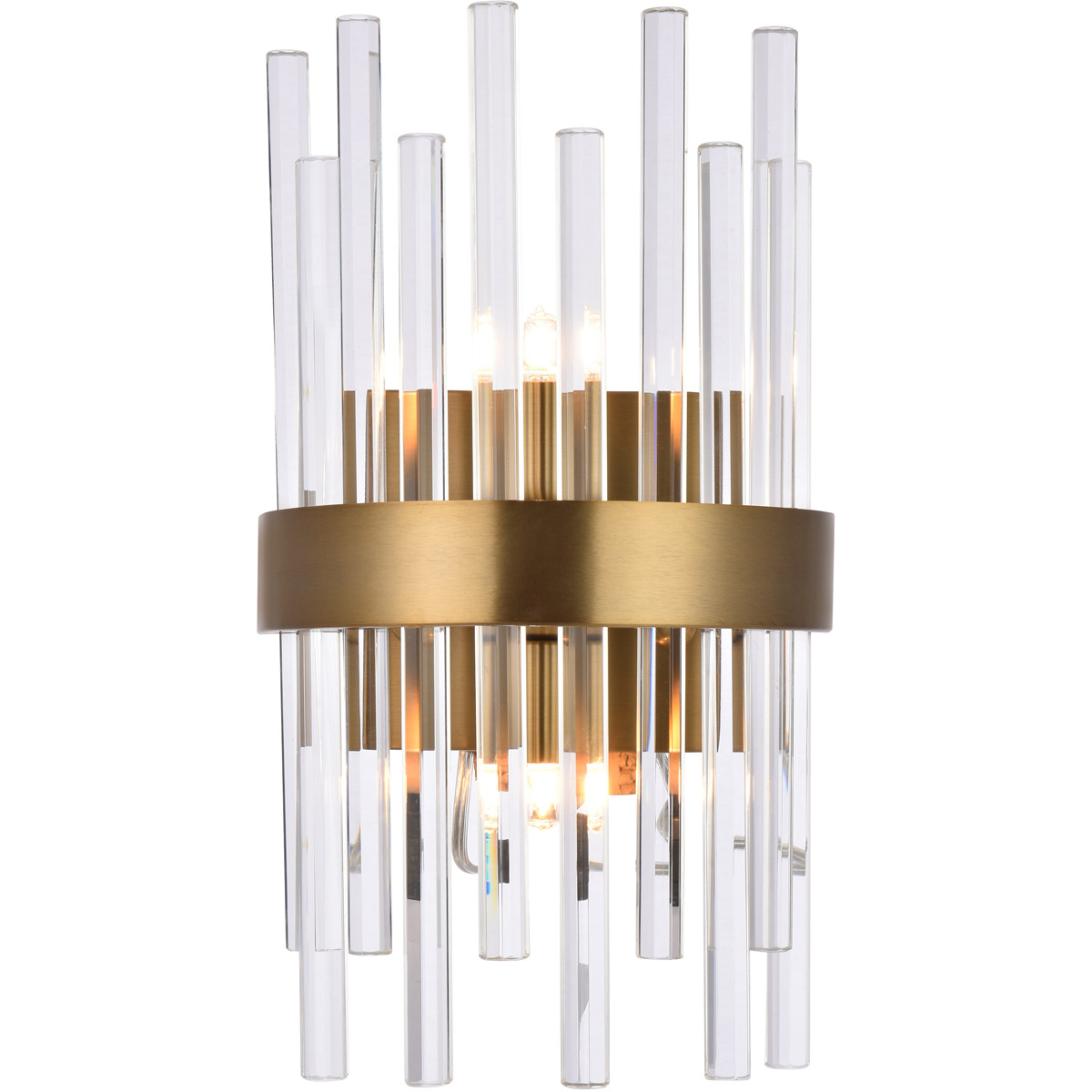 Dallas 2 Light 7.8 inch Gold and Clear Wall Sconce Wall Light