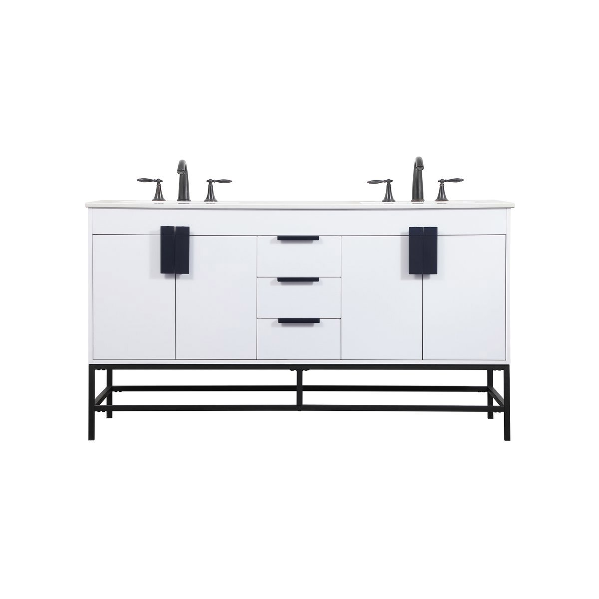 Eugene 60 X 22 X 33.5 inch White Vanity Sink Set