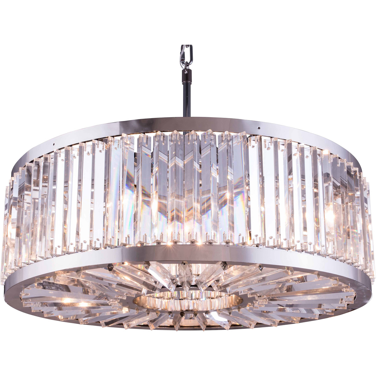 Chelsea 10 Light 35.5 inch Polished Nickel Pendant Ceiling Light in Clear, Urban Classic