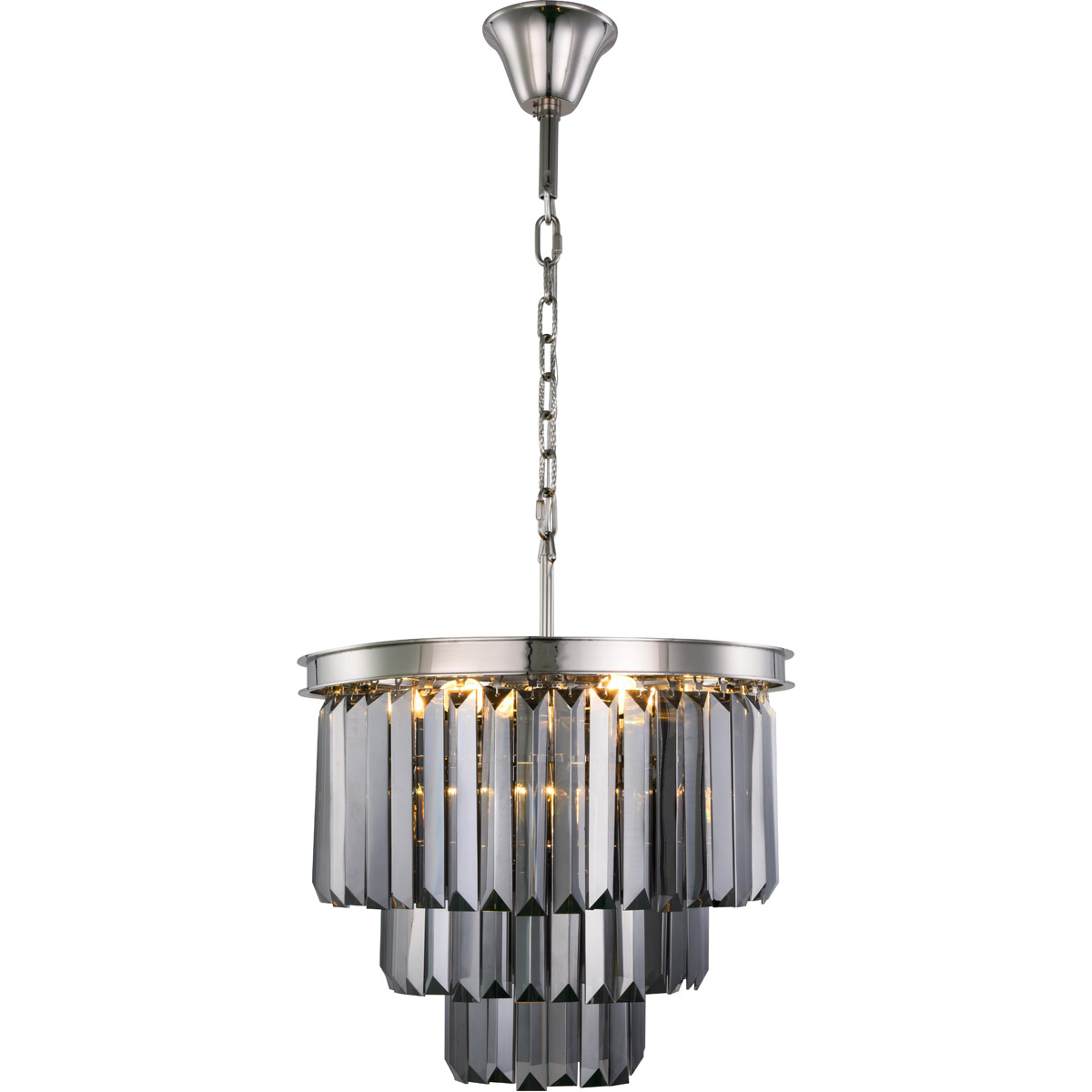 Sydney 9 Light 20 inch Polished Nickel Chandelier Ceiling Light in Silver Shade, Urban Classic