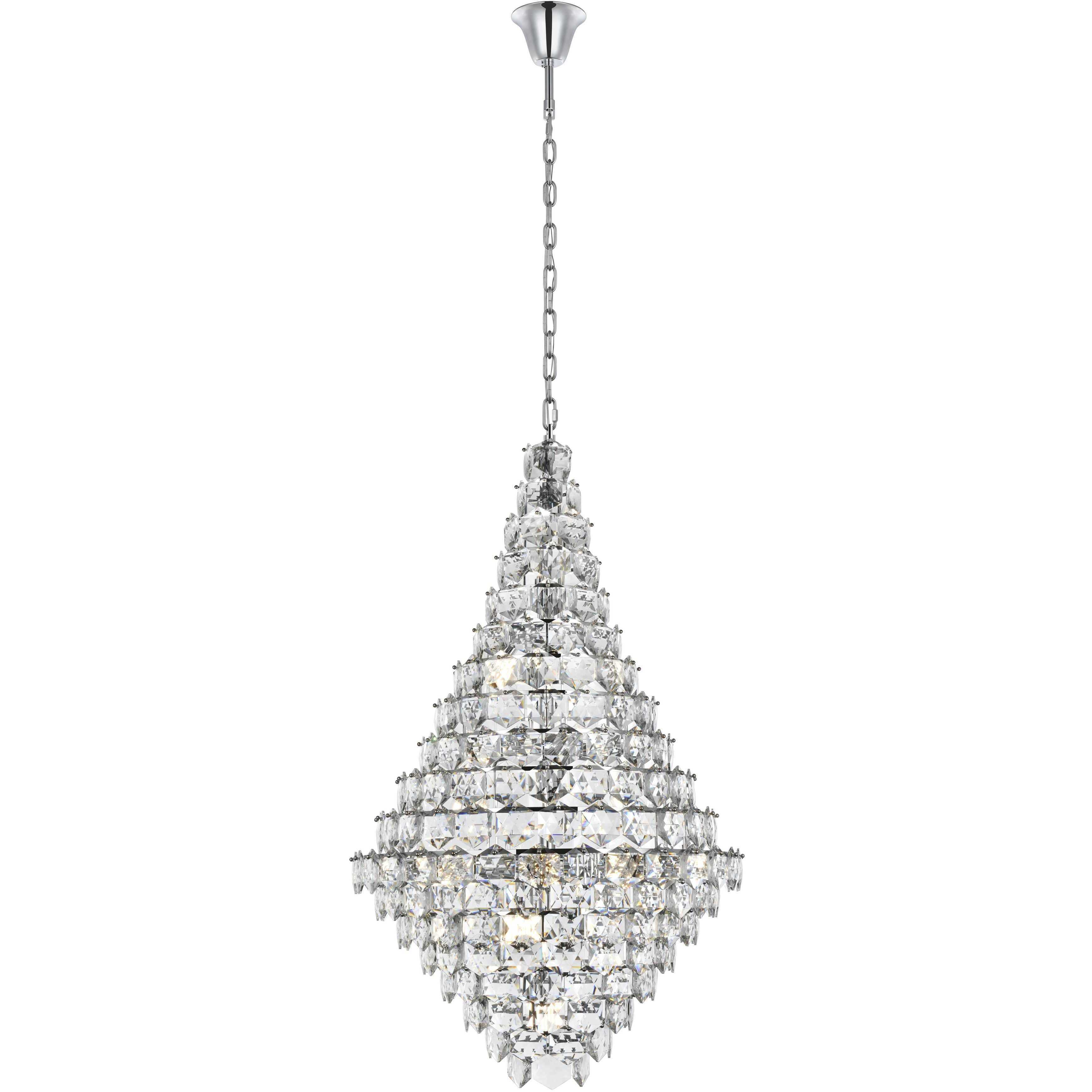 Adaline 38 Light 36 inch Chrome Chandelier Ceiling Light