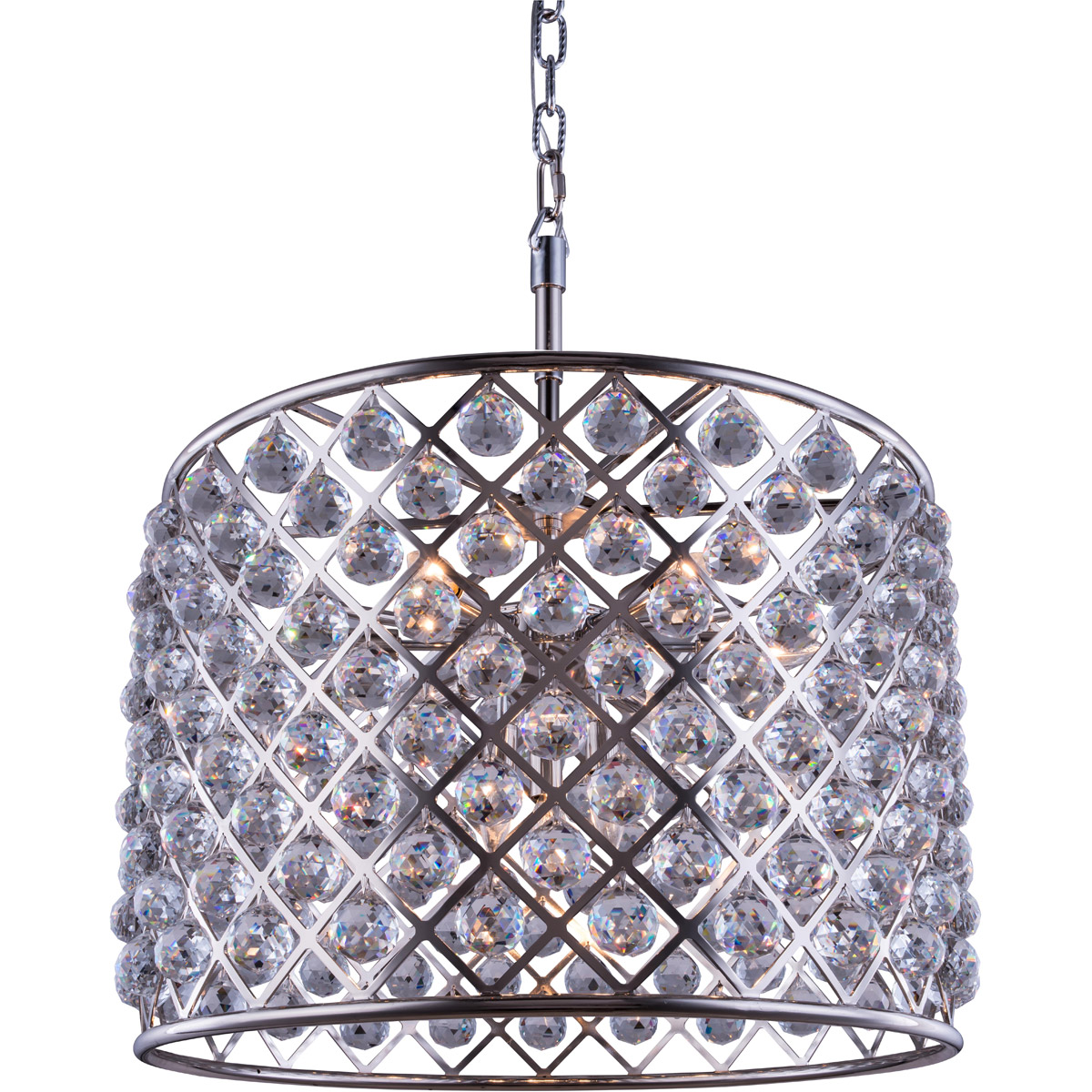 Madison 8 Light 27.5 inch Polished Nickel Pendant Ceiling Light in Clear, Urban Classic