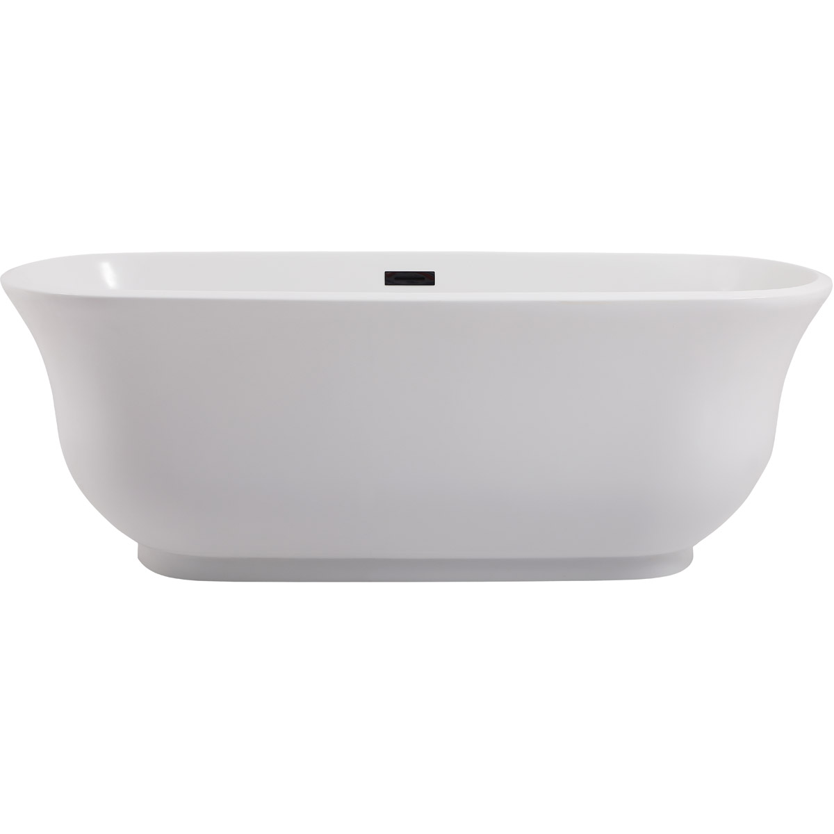Coralie Glossy White and Chrome Bathtub