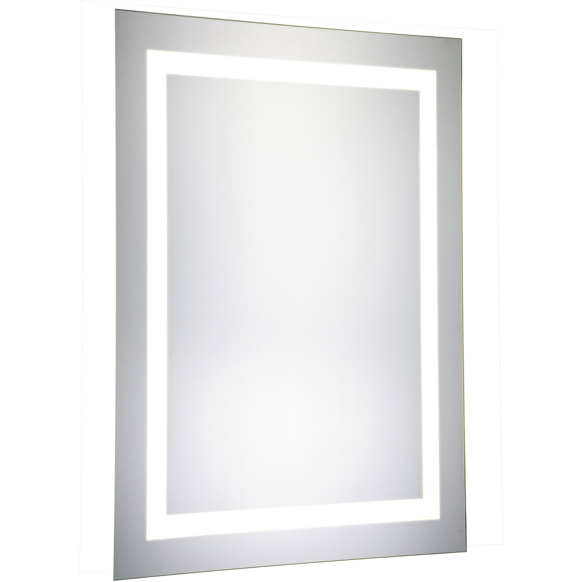 Nova 40 X 20 inch Glossy White Lighted Wall Mirror, Dimmable, 5000K, Rectangle, Fog Free