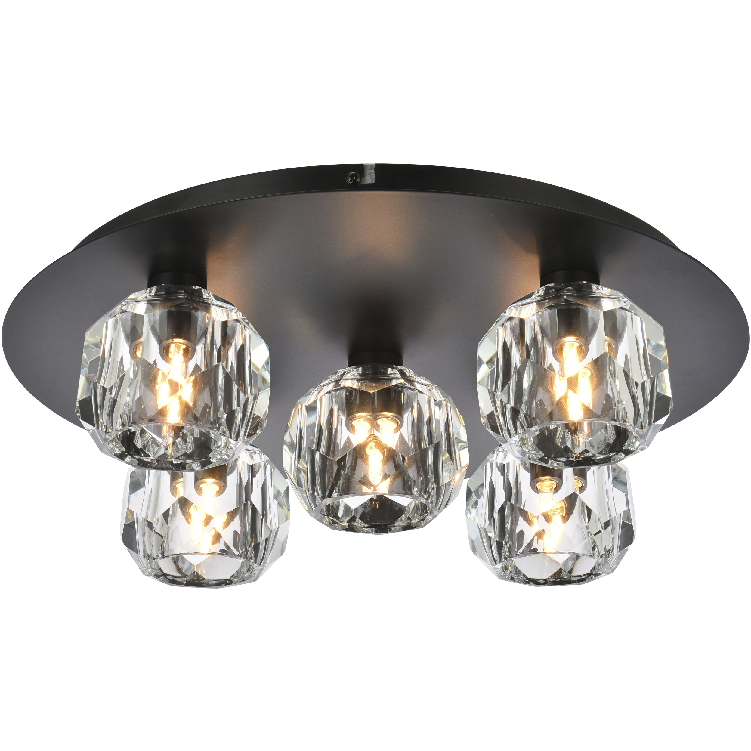Graham 5 Light 16 inch Black Flush Mount Ceiling Light