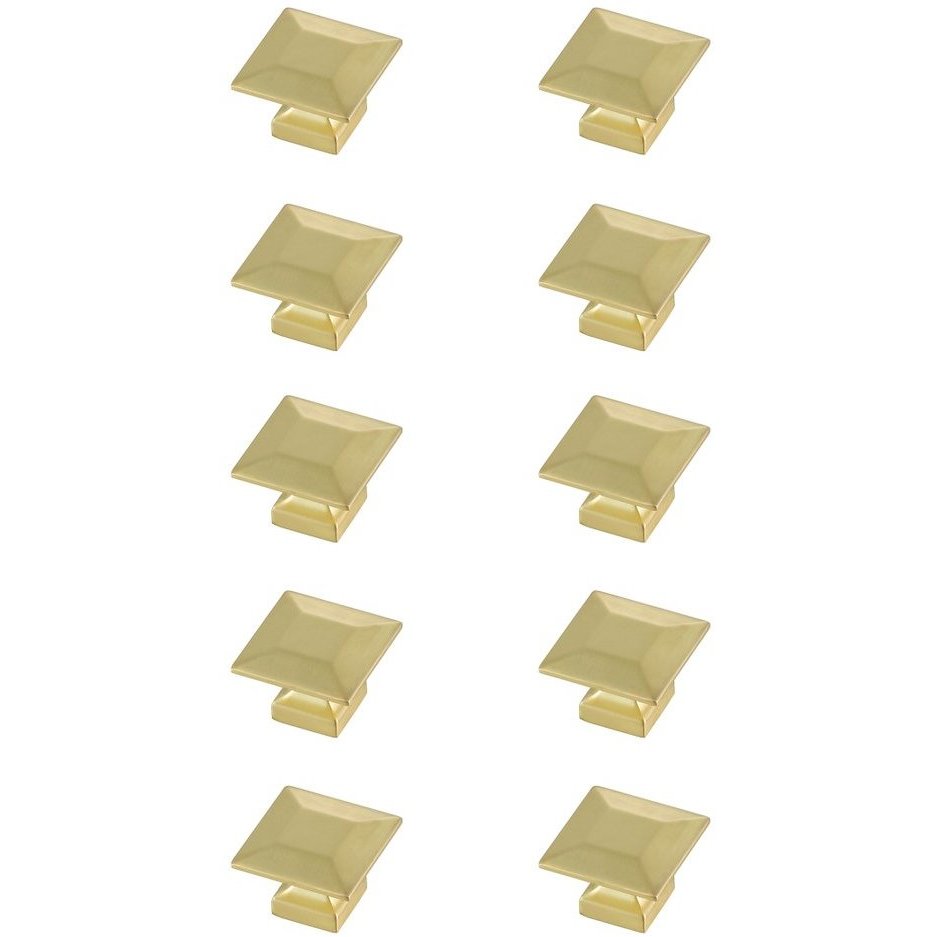 Cecil Brushed Gold Hardware Cabinet Knob, Set of 10