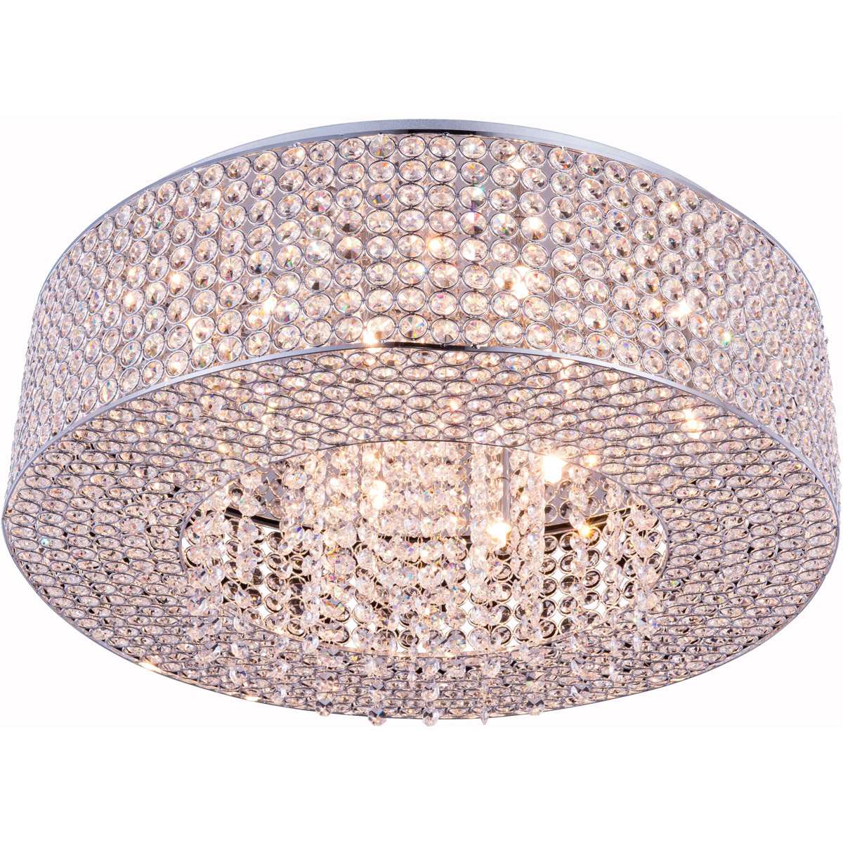 Amelie 10 Light 24 inch Chrome Flush Mount Ceiling Light