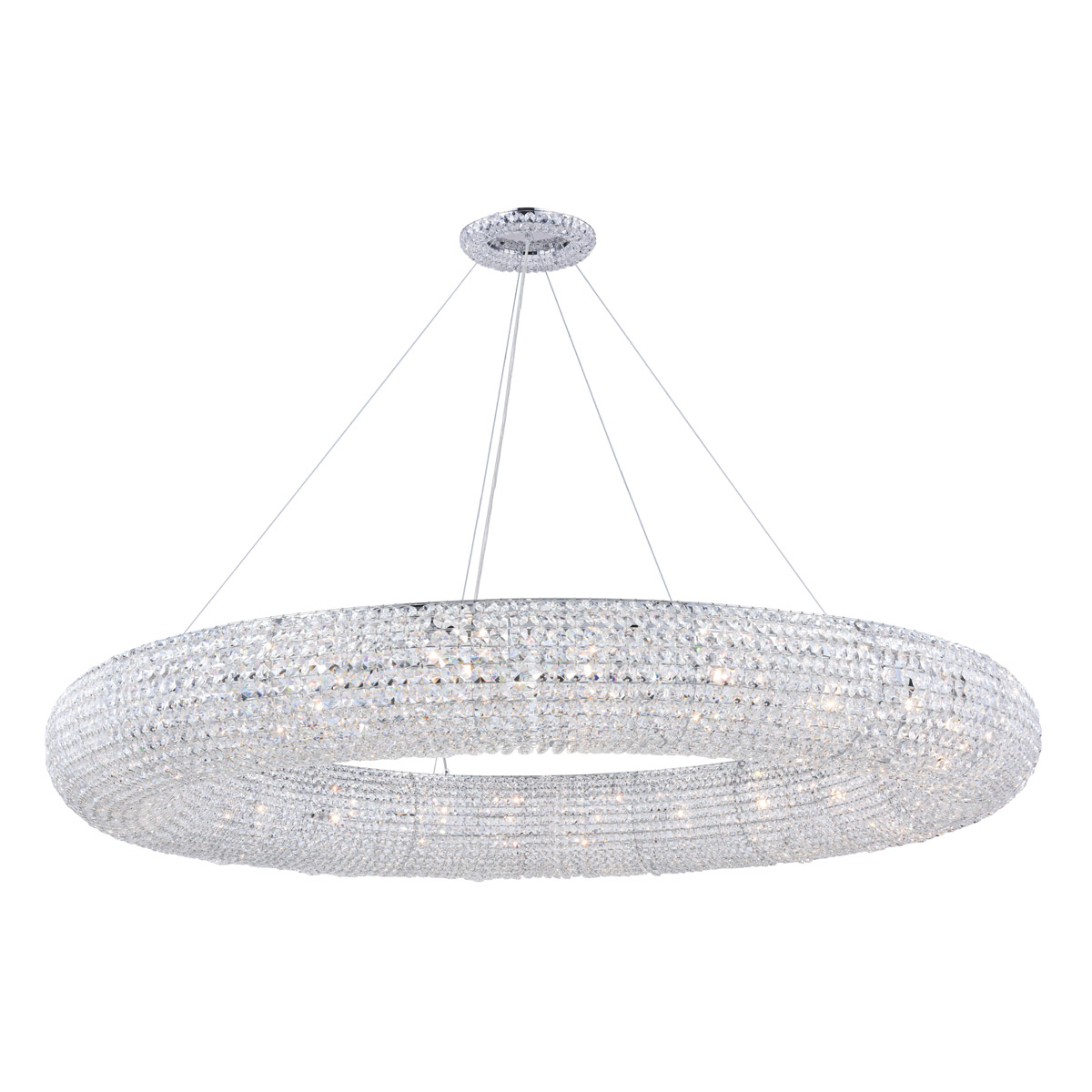Paris 24 Light 59 inch Chrome Chandelier Ceiling Light, Royal Cut Clear Crystal