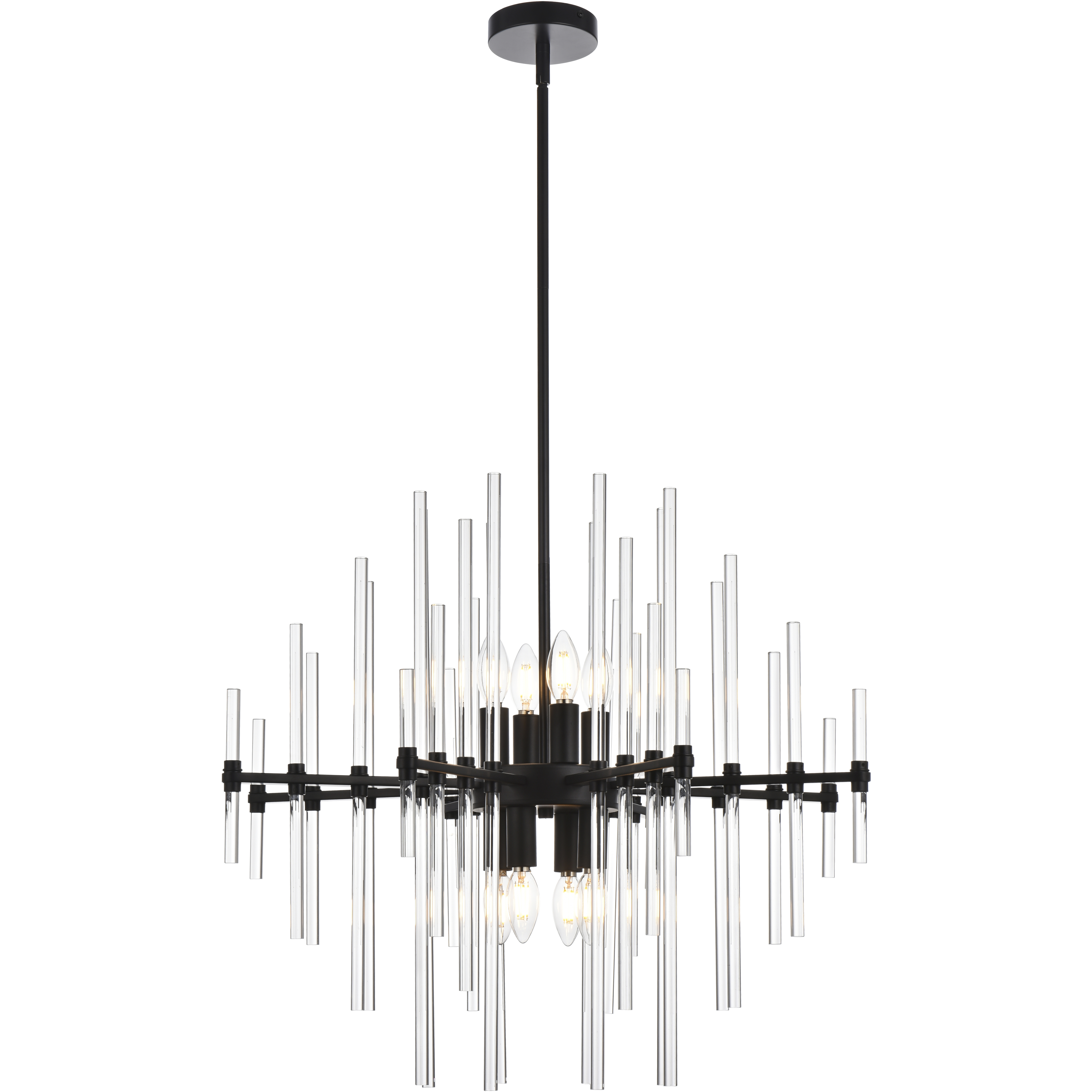 Sienna 8 Light 27 inch Black Pendant Ceiling Light