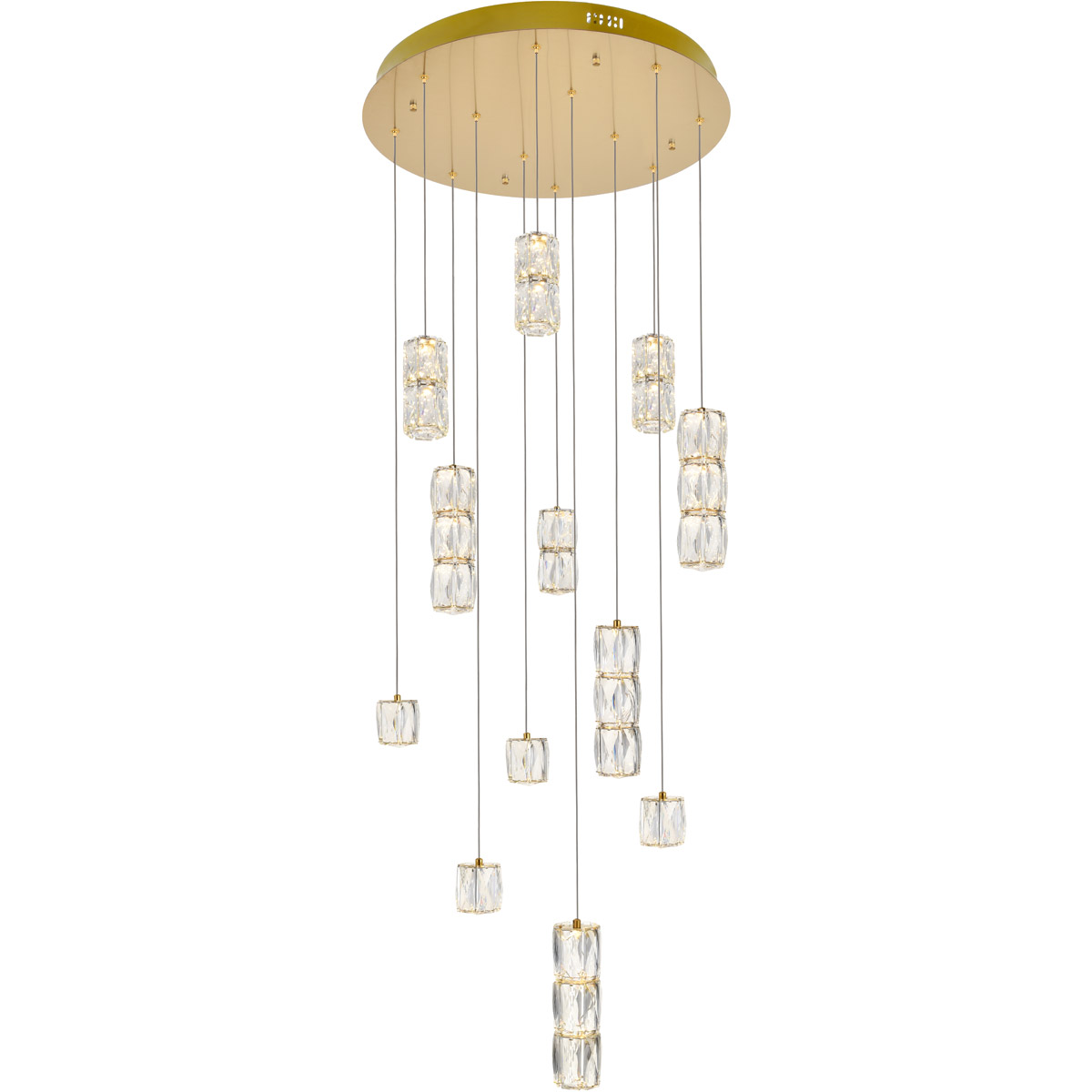 Polaris LED 24 inch Gold Chandelier Ceiling Light
