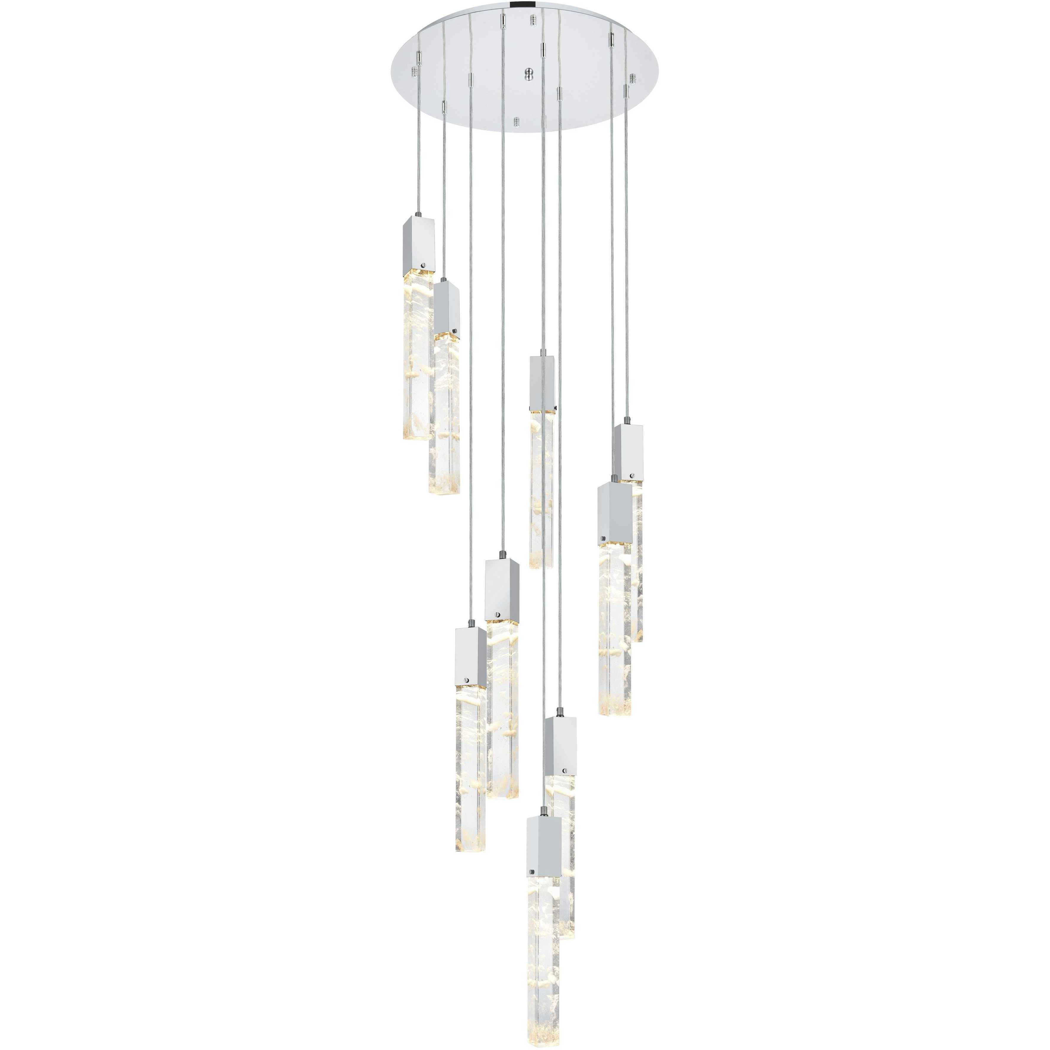 Aurora 9 Light 24 inch Chrome Chandelier Ceiling Light