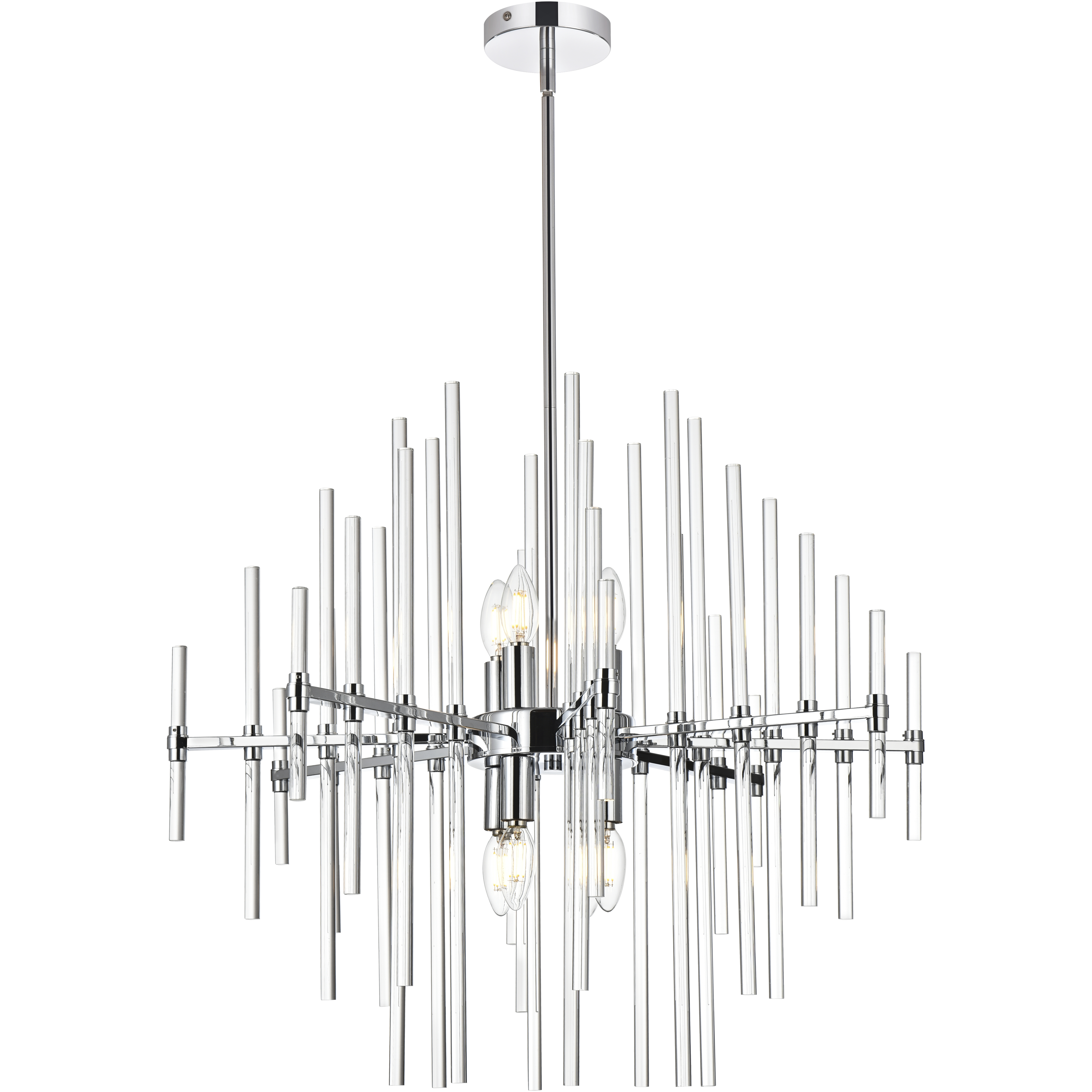 Sienna 8 Light 27 inch Chrome Pendant Ceiling Light