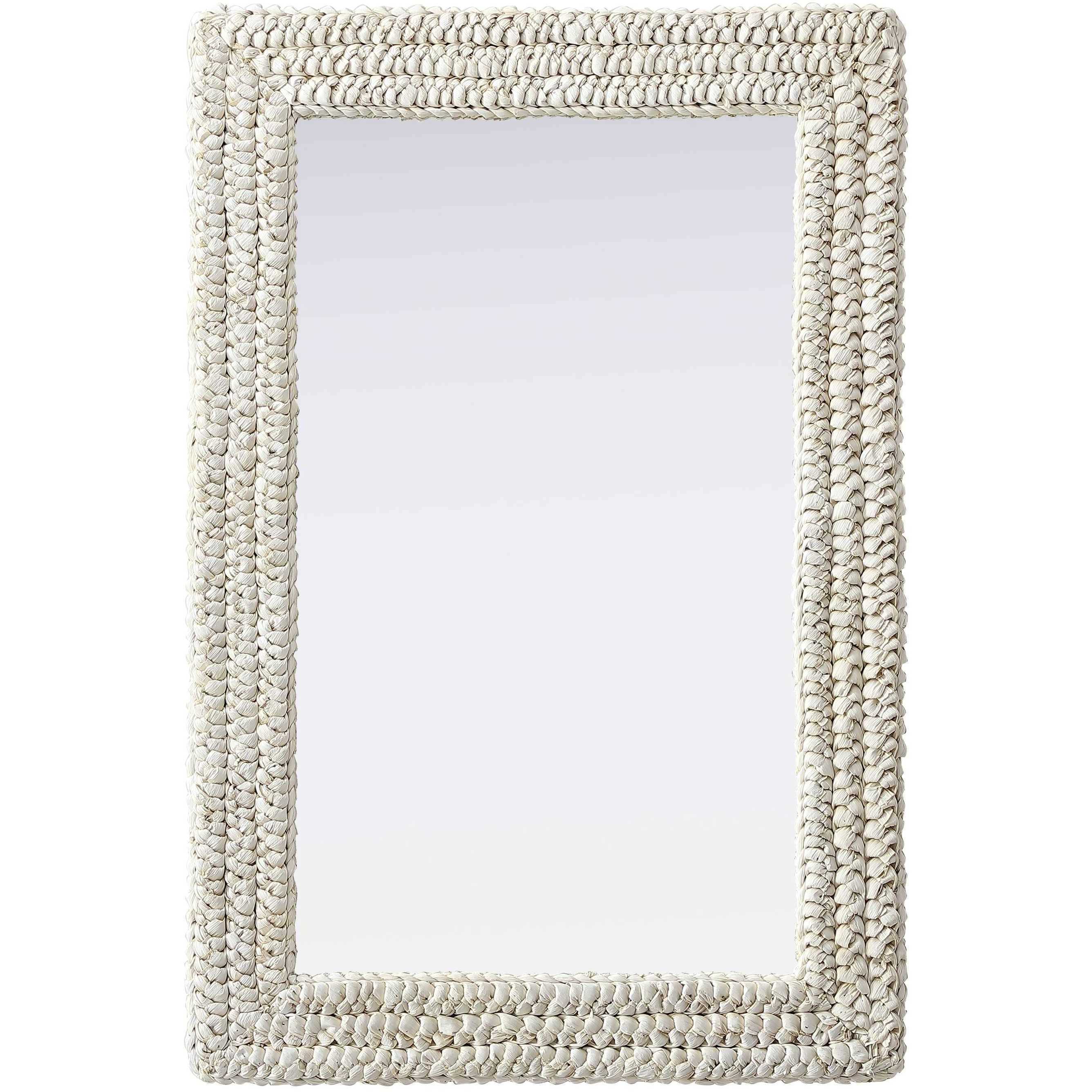 Marlowe 36 X 24 inch Linen White Mirror
