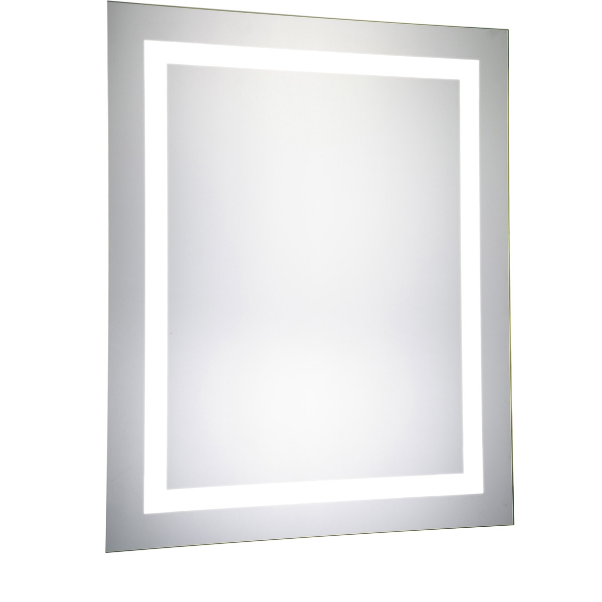 Nova 30 X 24 inch Glossy White Lighted Wall Mirror, Dimmable, 5000K, Rectangle, Fog Free