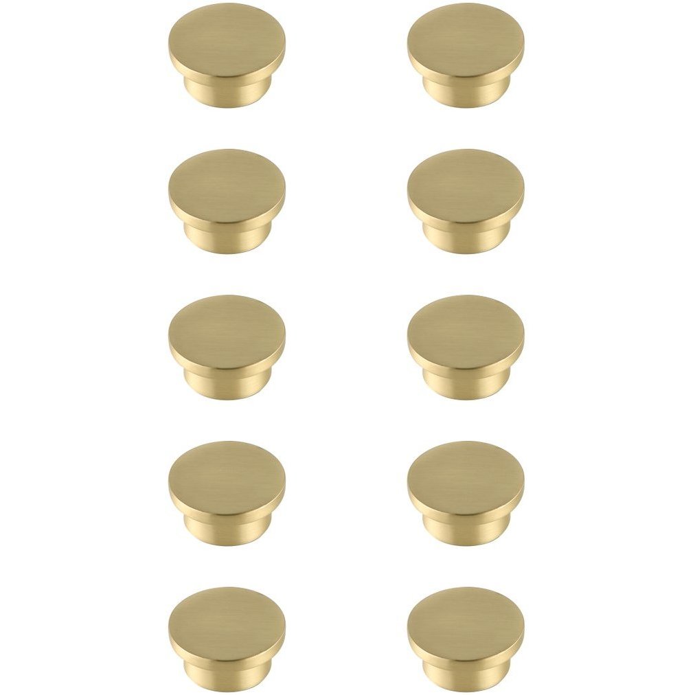 Trovon Brushed Gold Hardware Cabinet Knob, Set of 10