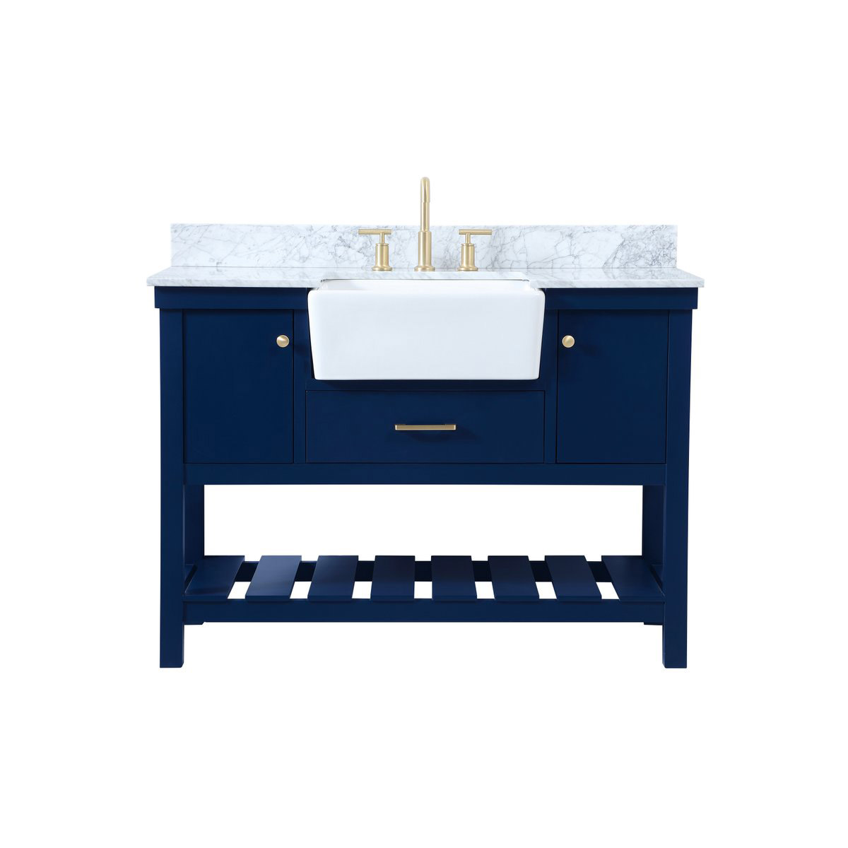 Clement 48 X 22 X 34.13 inch Blue Bathroom Vanity Cabinet