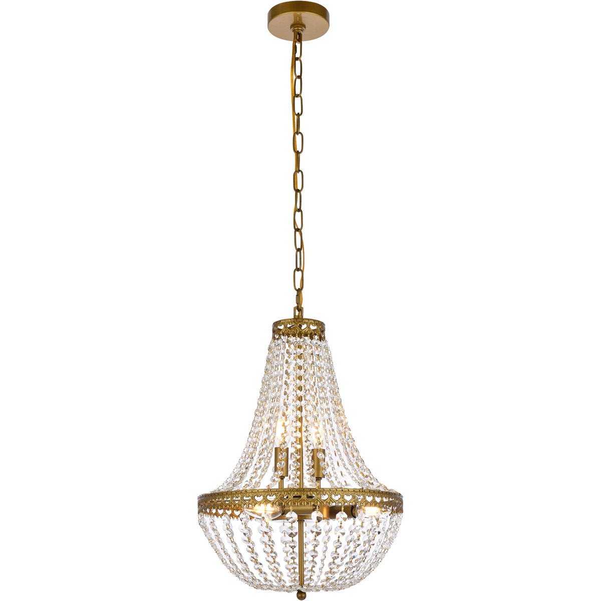 Valeria 5 Light 14 inch Brass Pendant Ceiling Light
