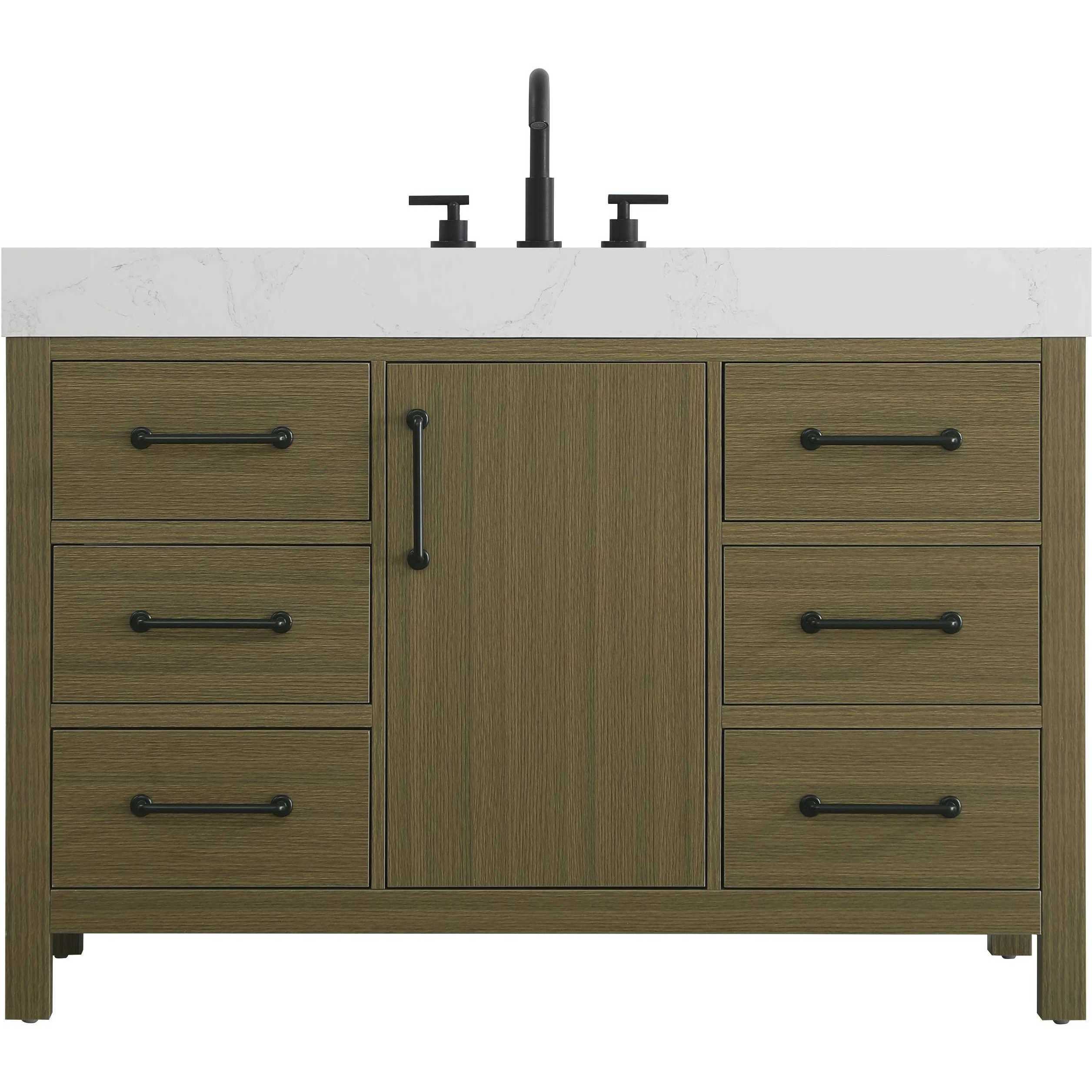 Nathan 48 X 34 inch Chestnut Brown Bathroom Vanity Cabinet in Not Included
