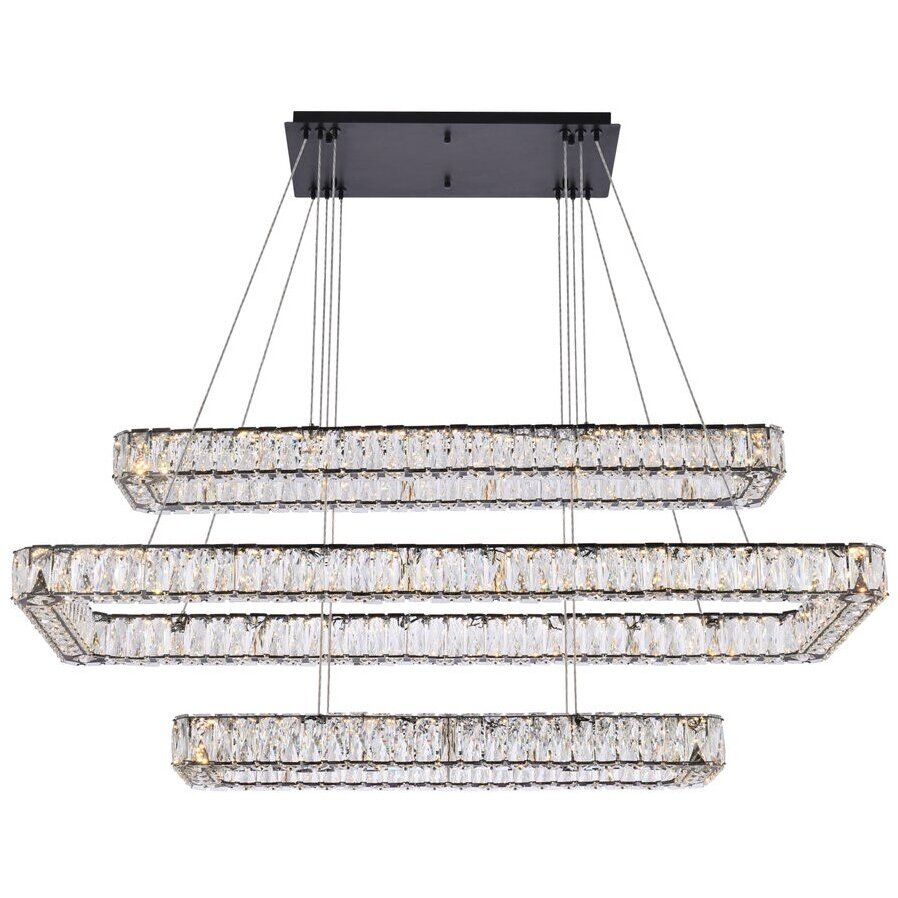 Monroe 3 Light 50 inch Black Pendant Ceiling Light