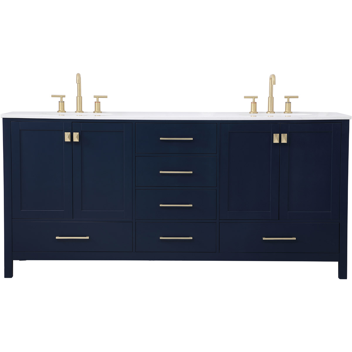 Irene 72 X 22 X 34 inch Blue Vanity Sink Set
