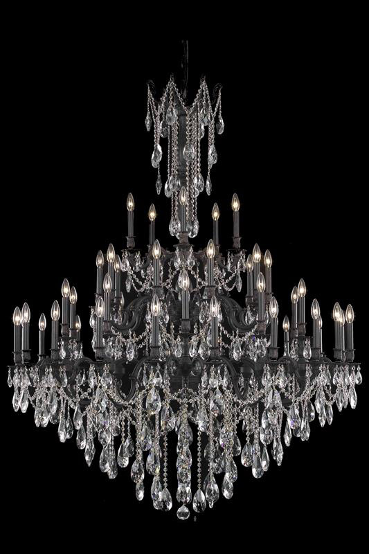 Rosalia 45 Light 54 inch Dark Bronze Foyer Ceiling Light in Royal Cut