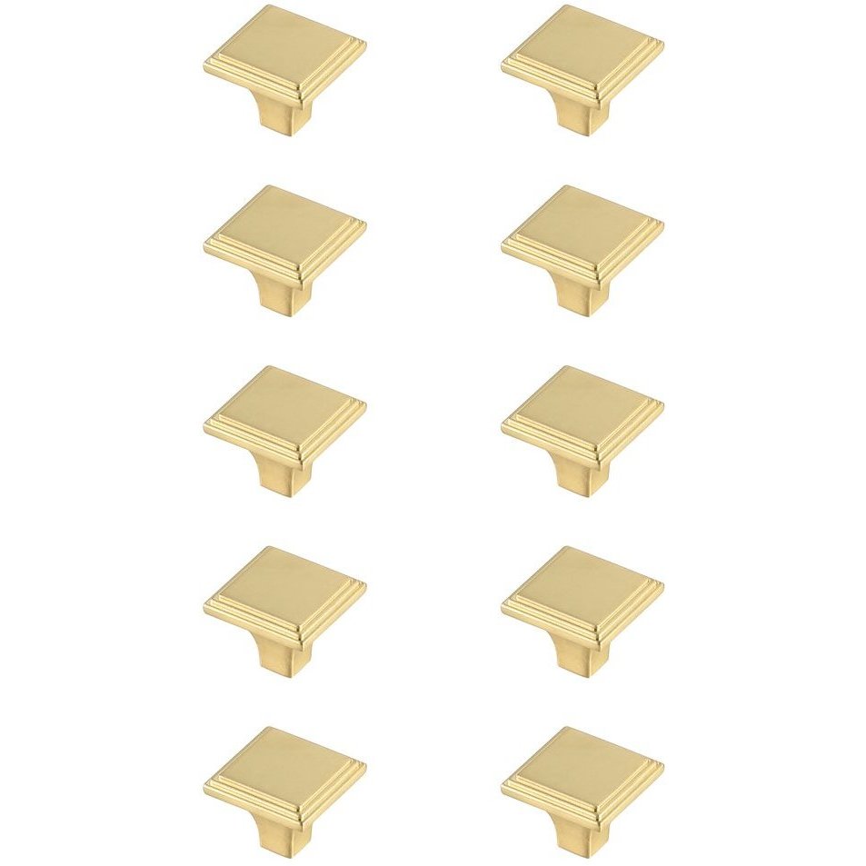 Wilow Brushed Gold Hardware Cabinet Knob, Set of 10