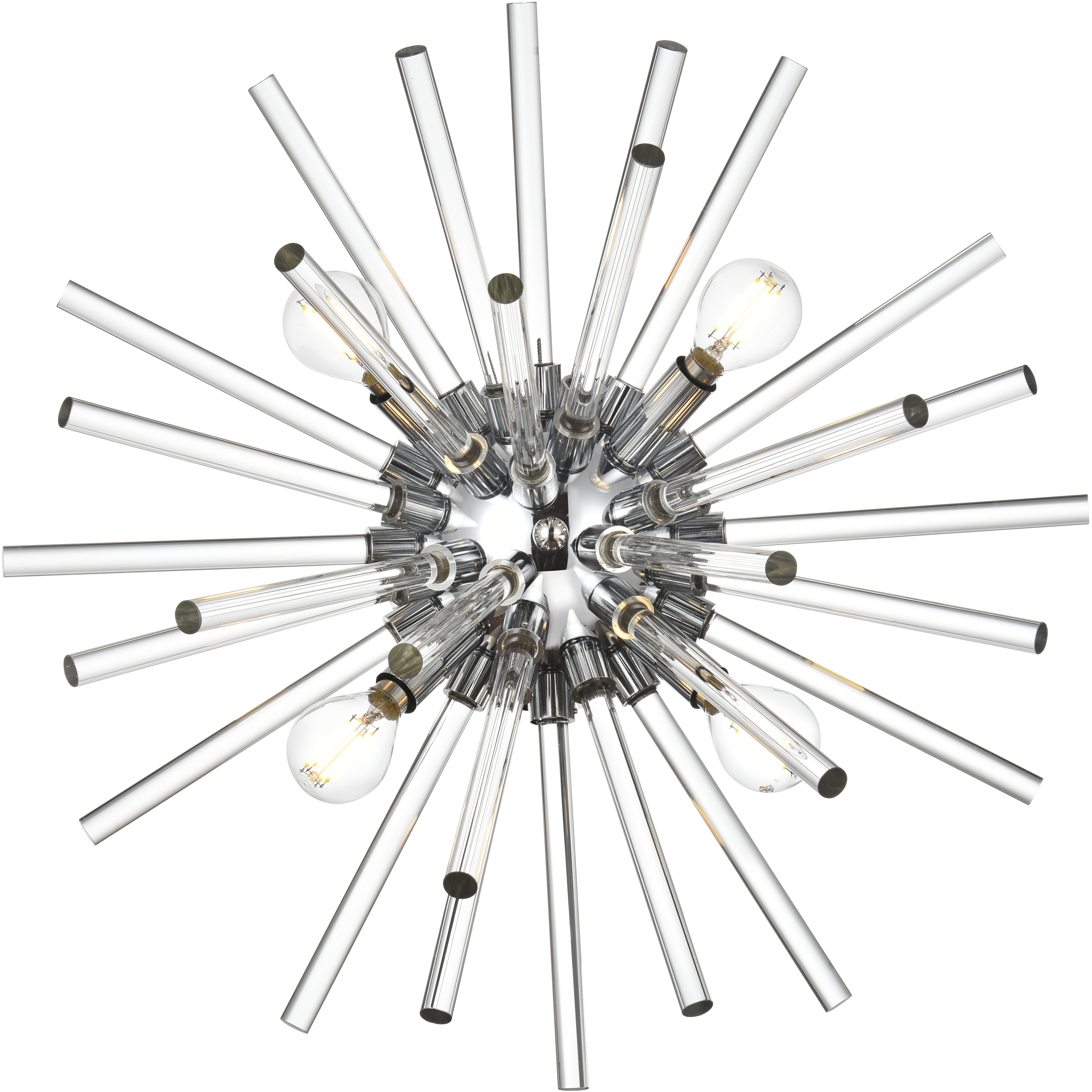 Sienna 4 Light 18 inch Chrome Wall Sconce Wall Light, can be Flush Mounted