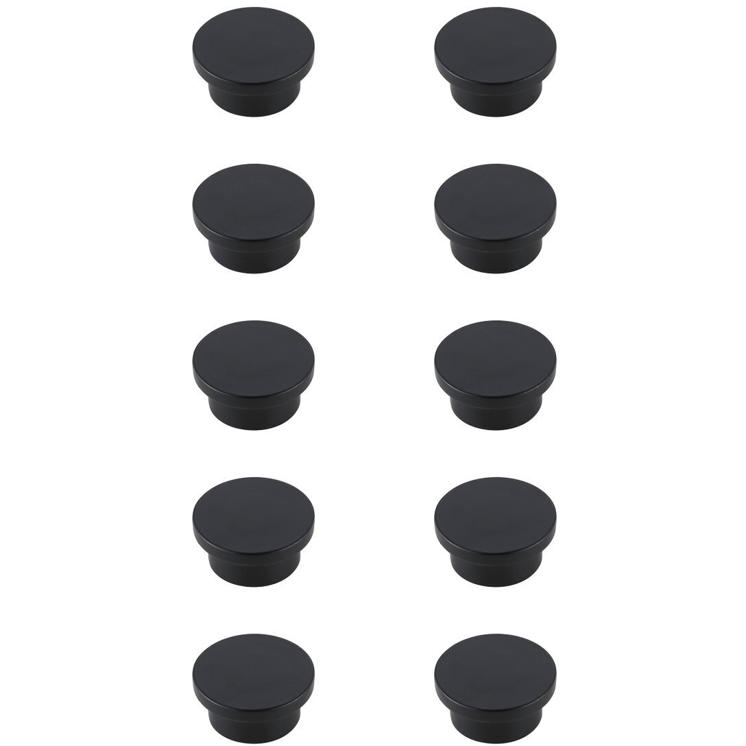 Trovon Matte Black Hardware Cabinet Knob, Set of 10