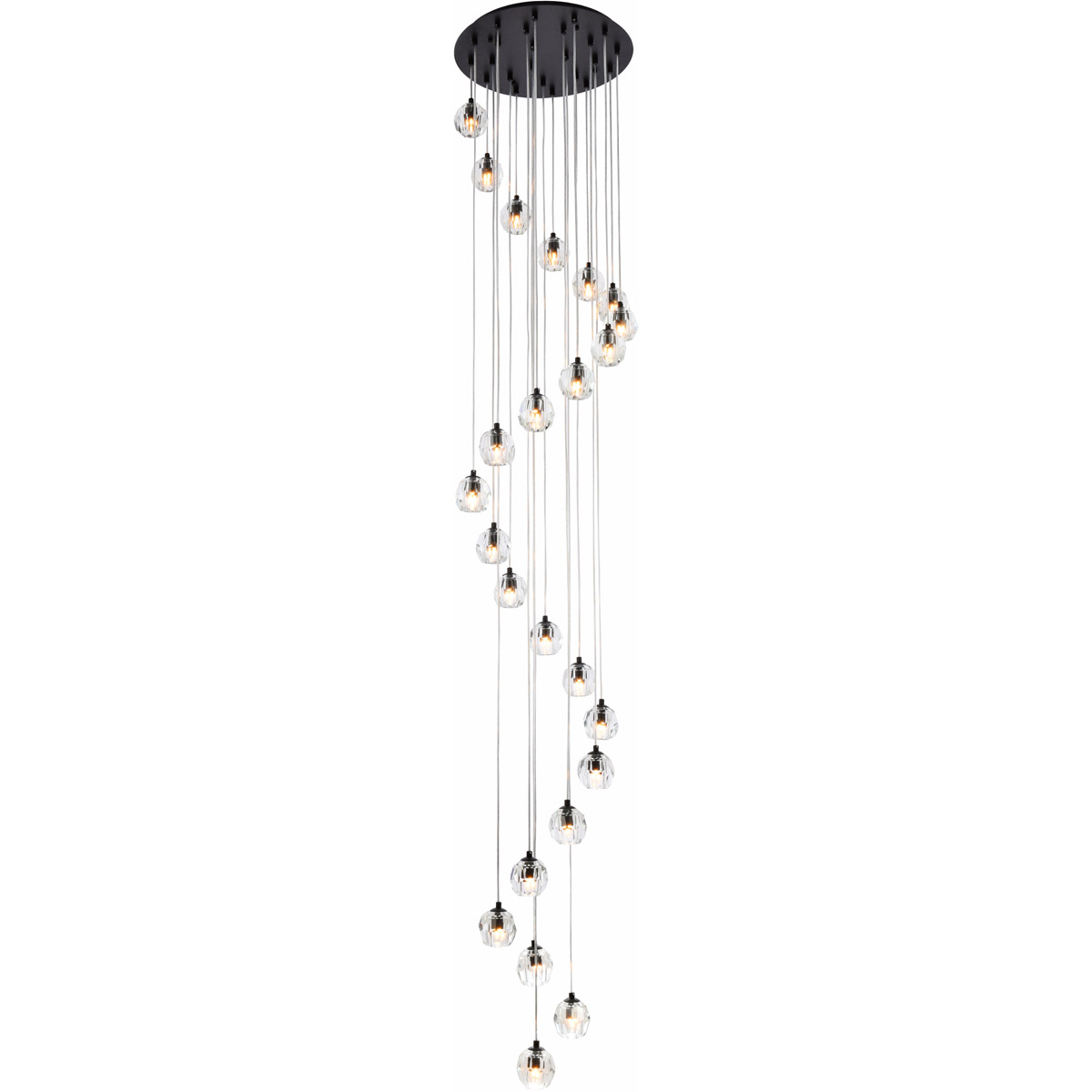 Eren 24 Light 18.5 inch Black Pendant Ceiling Light