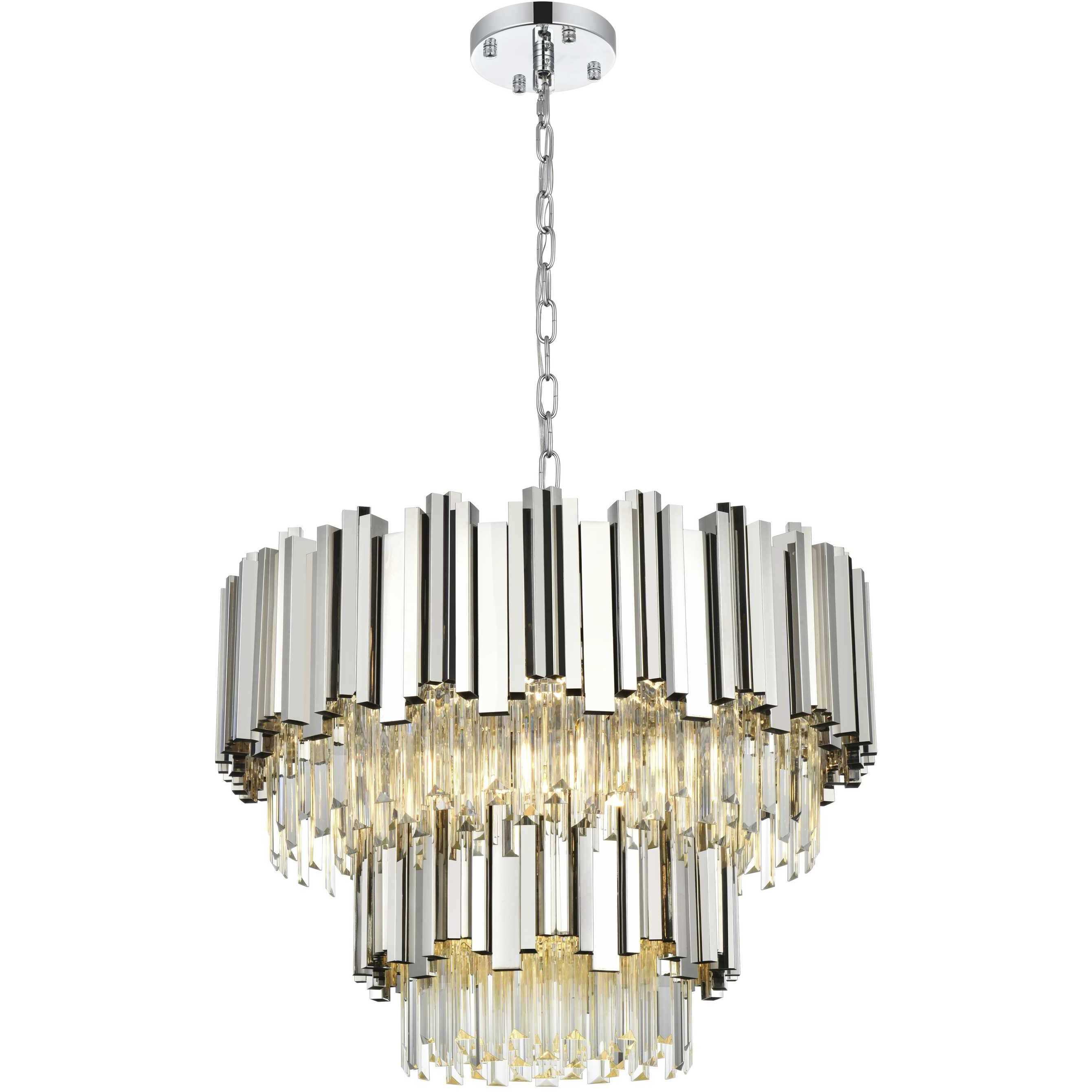 Willow 8 Light 24 inch Chrome Chandelier Ceiling Light
