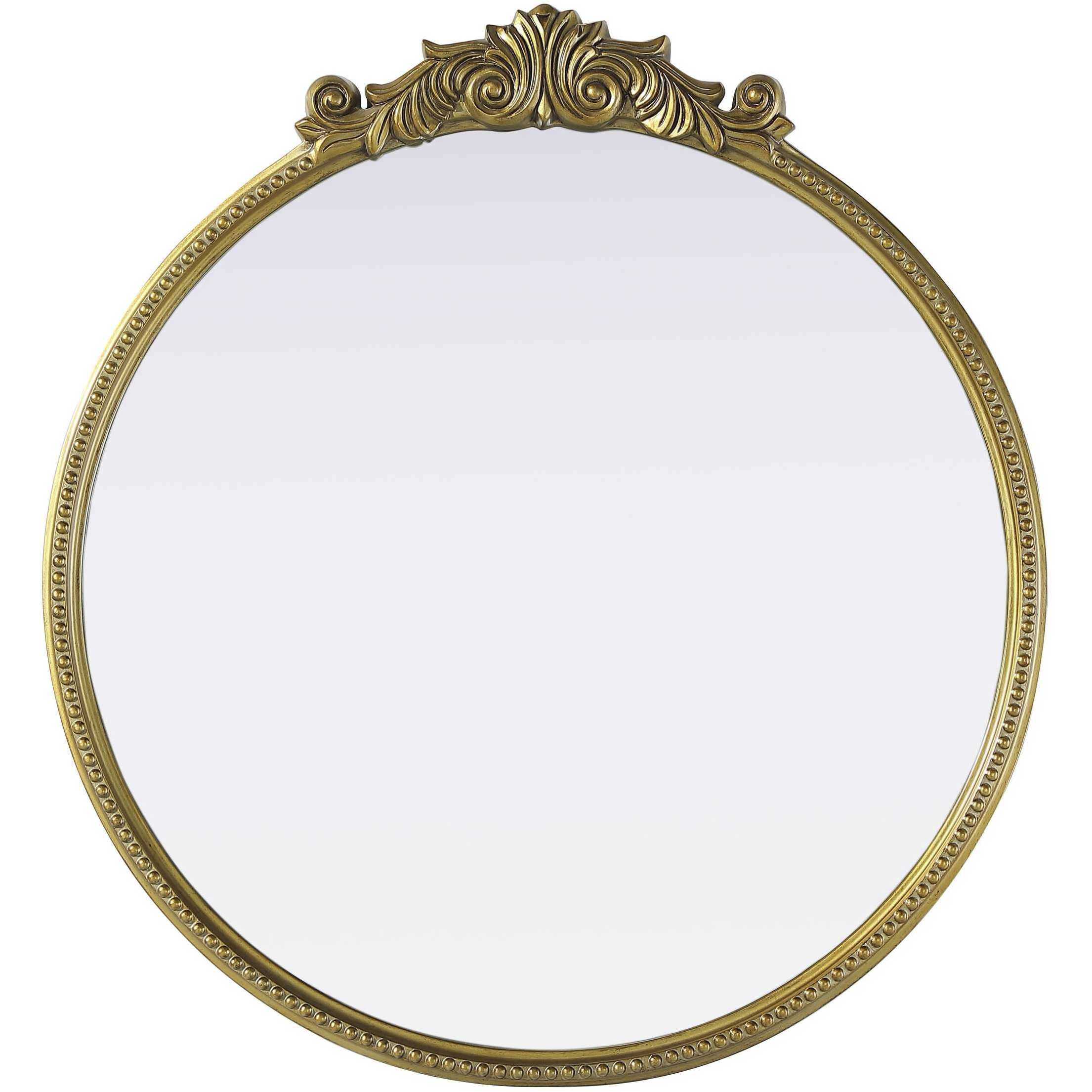 Naomi 38 X 36 inch Antique Brass Mirror