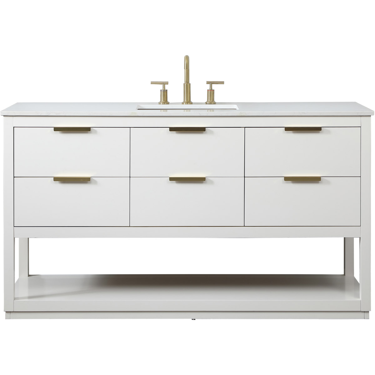 Elegant Lighting VF19260WH Larkin 60 X 22 X 34 inch White