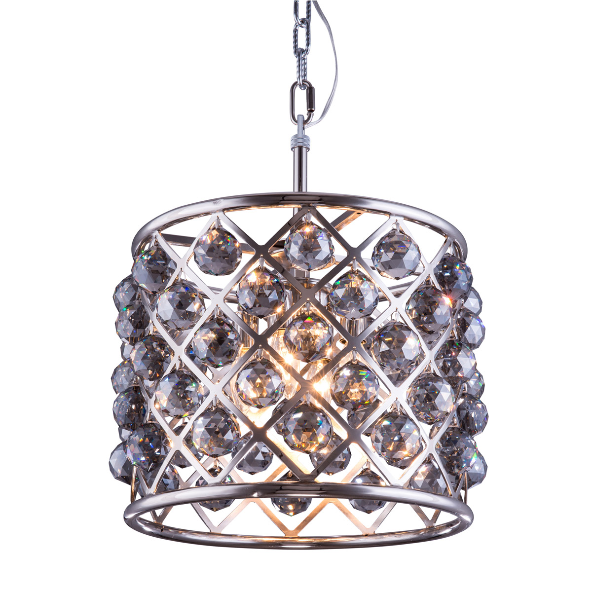 Madison 4 Light 14 inch Polished Nickel Pendant Ceiling Light in Silver Shade, Urban Classic