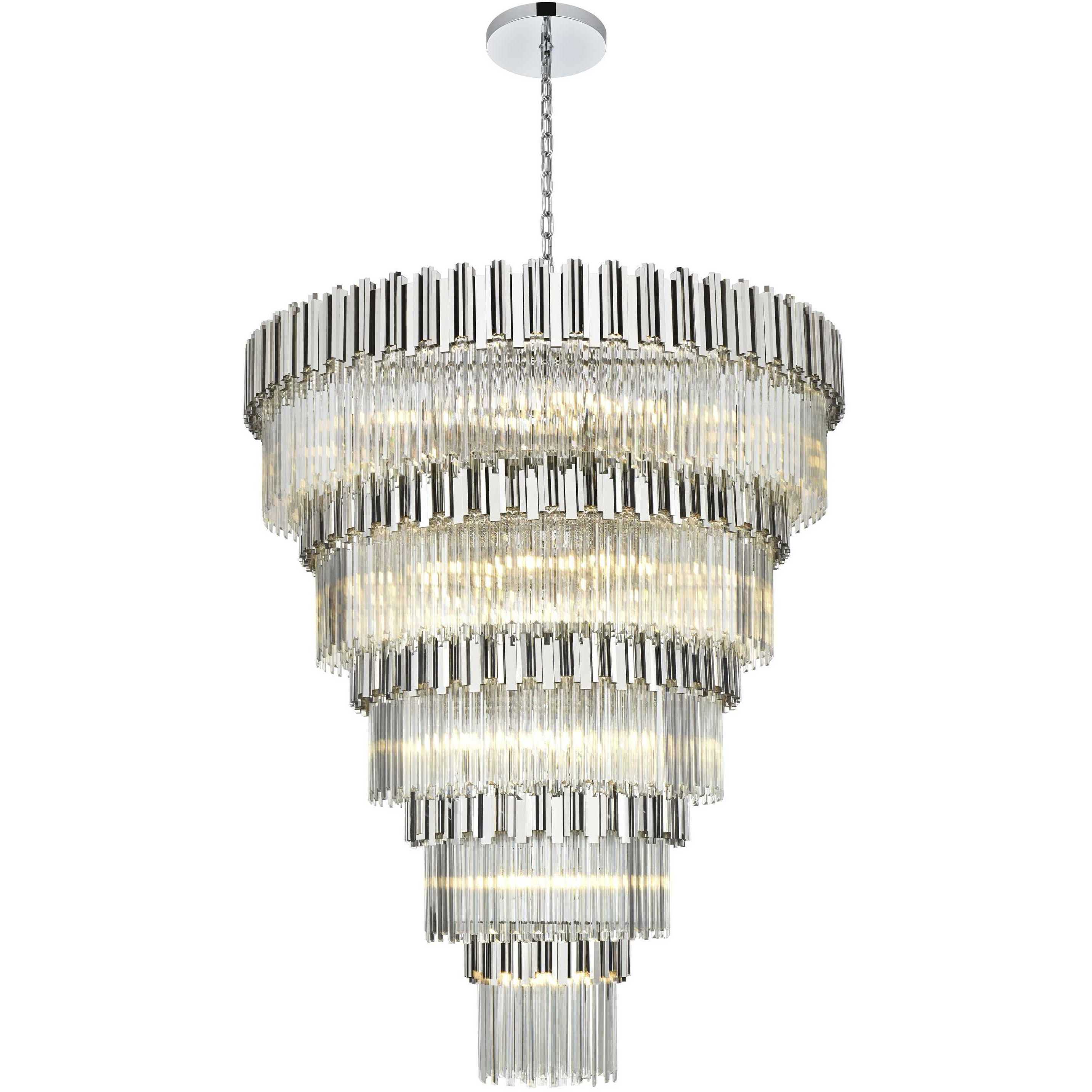 Willow 43 Light 59 inch Chrome Chandelier Ceiling Light