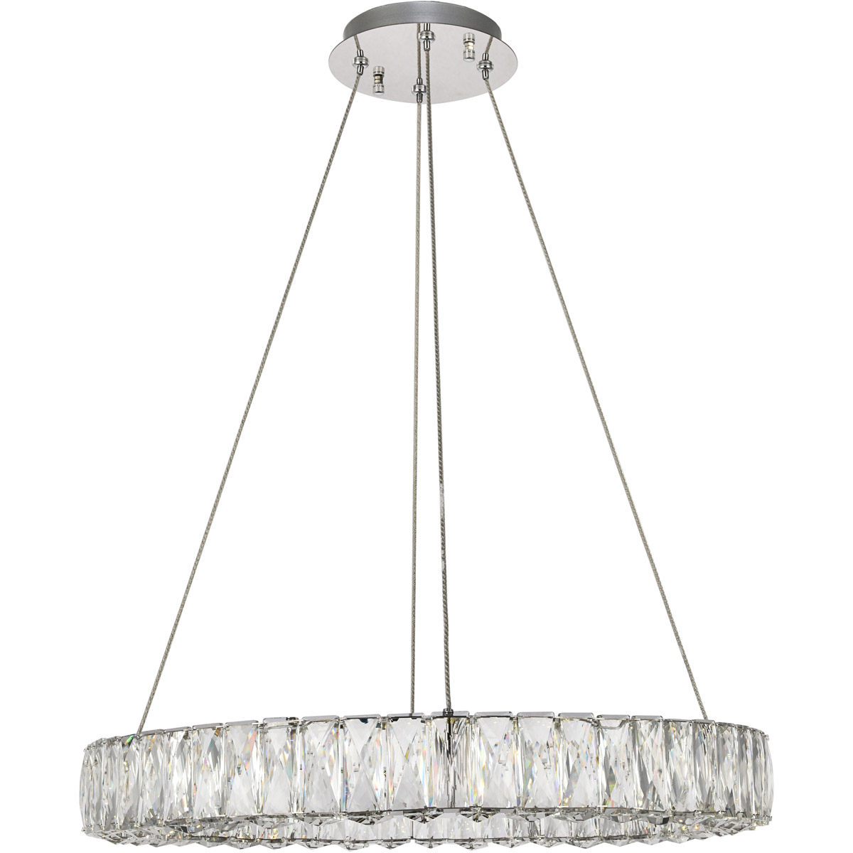 Monroe LED 23.6 inch Chrome Chandelier Ceiling Light