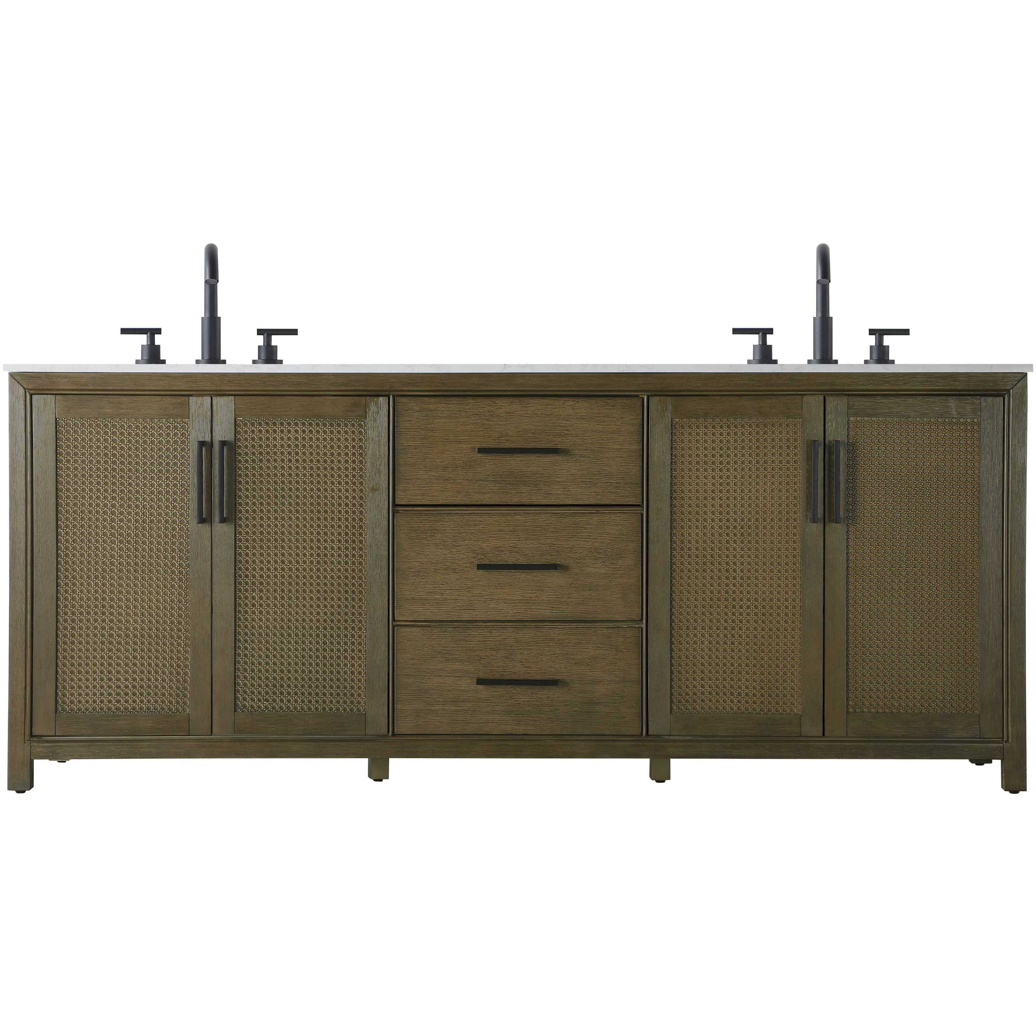 Alina 84 X 34 inch Hazel Oak Bathroom Vanity Cabinet