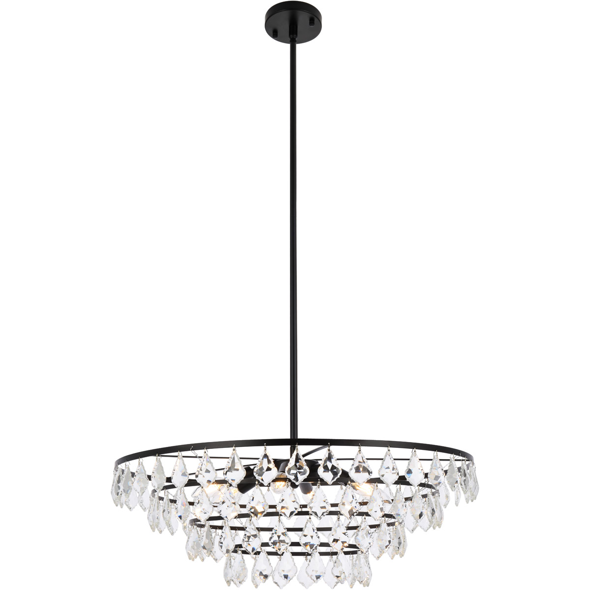 Ella 6 Light 28 inch Black Pendant Ceiling Light