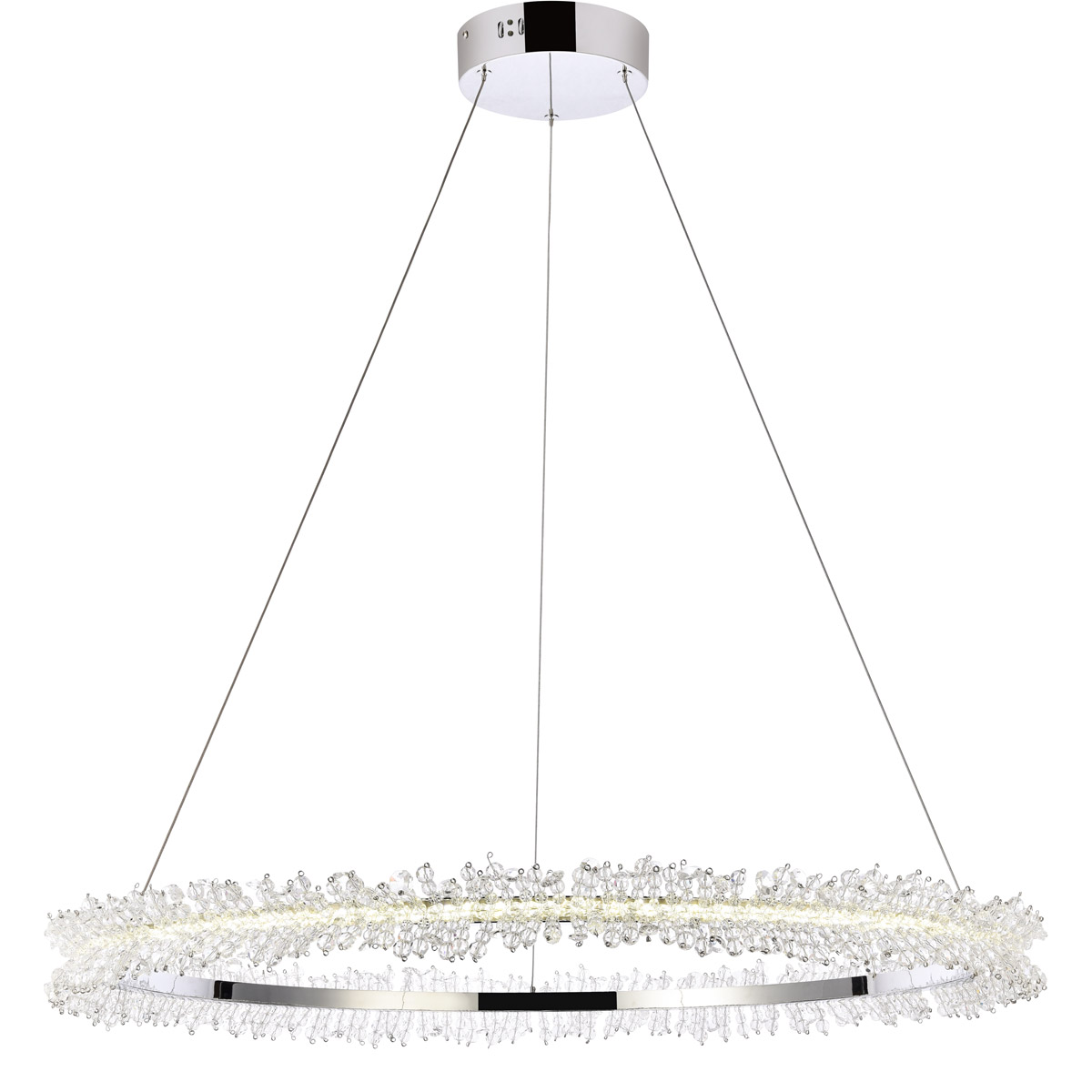 Laurel 33.9 inch Chrome Pendant Ceiling Light