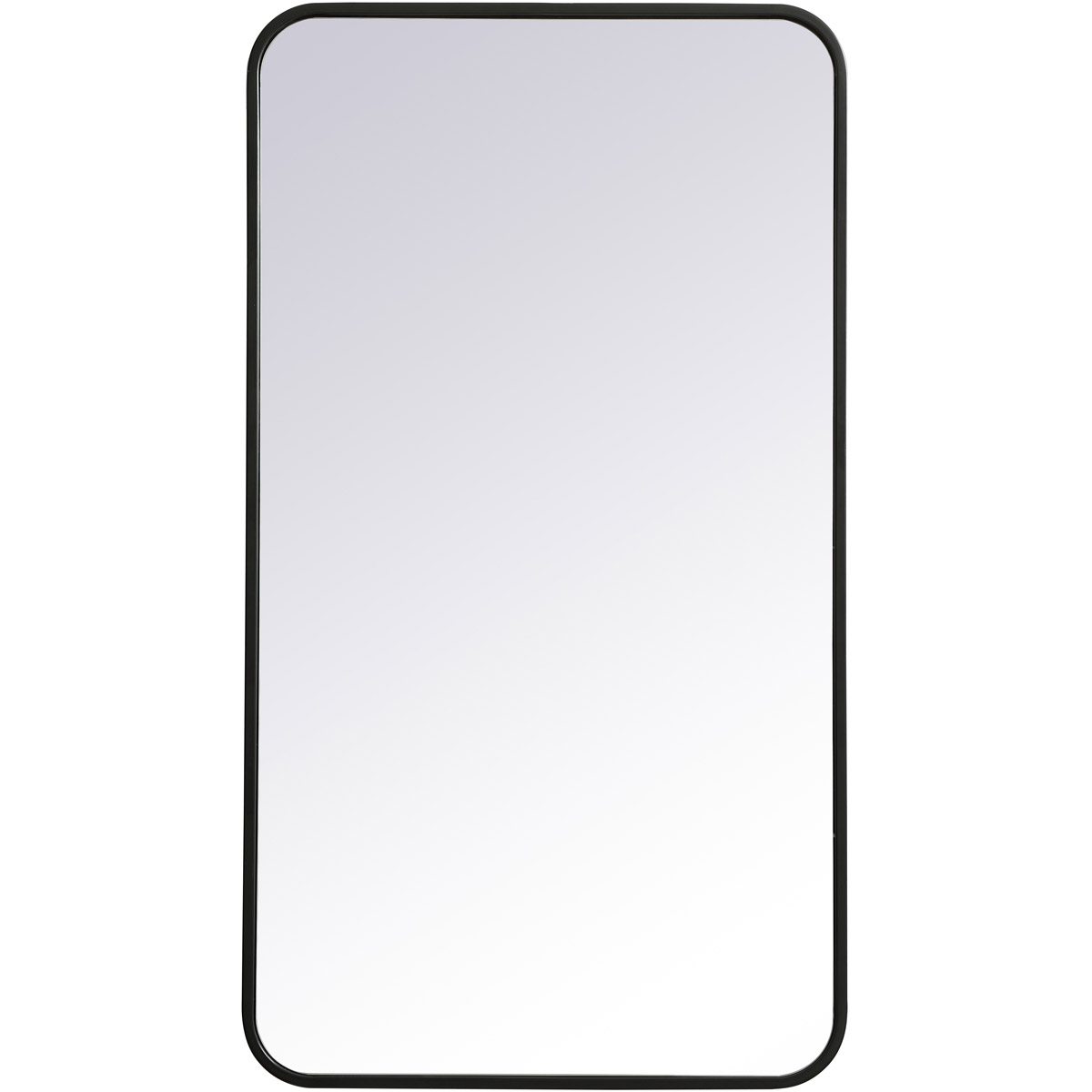 Elegant Lighting MR802036BK Evermore 36 X 20 inch Black Mirror