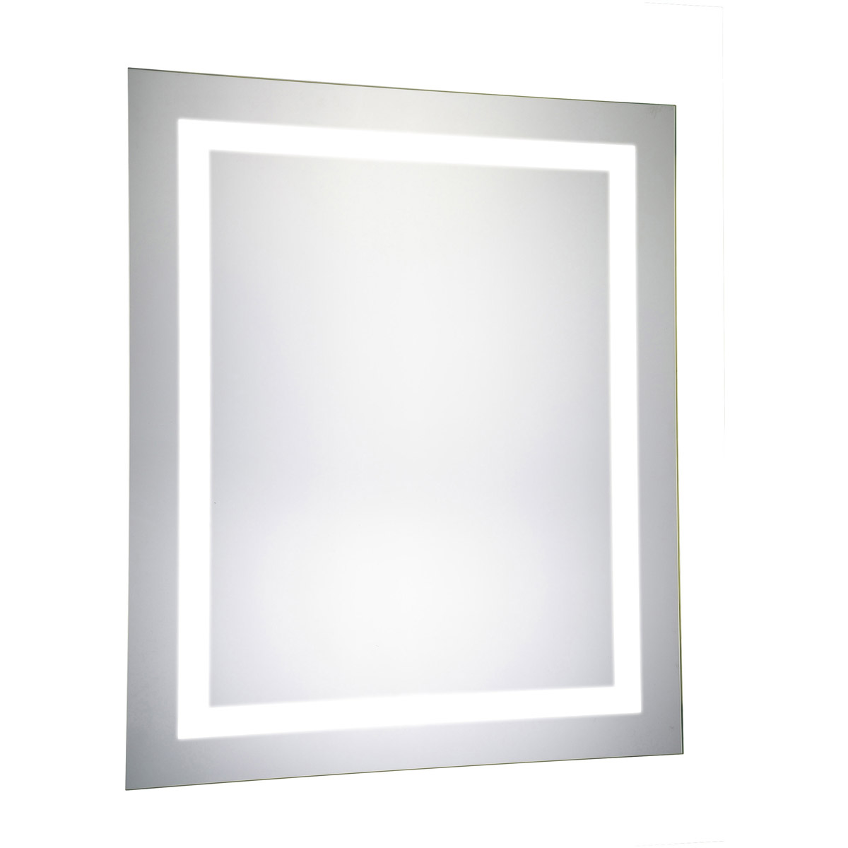 Nova 30 X 20 inch Glossy White Lighted Wall Mirror, Dimmable, 5000K, Rectangle, Fog Free
