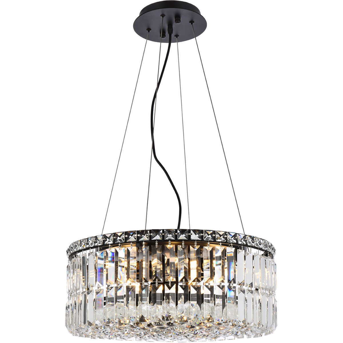 Maxime 12 Light 20 inch Black and Clear Chandelier Ceiling Light in Royal Cut