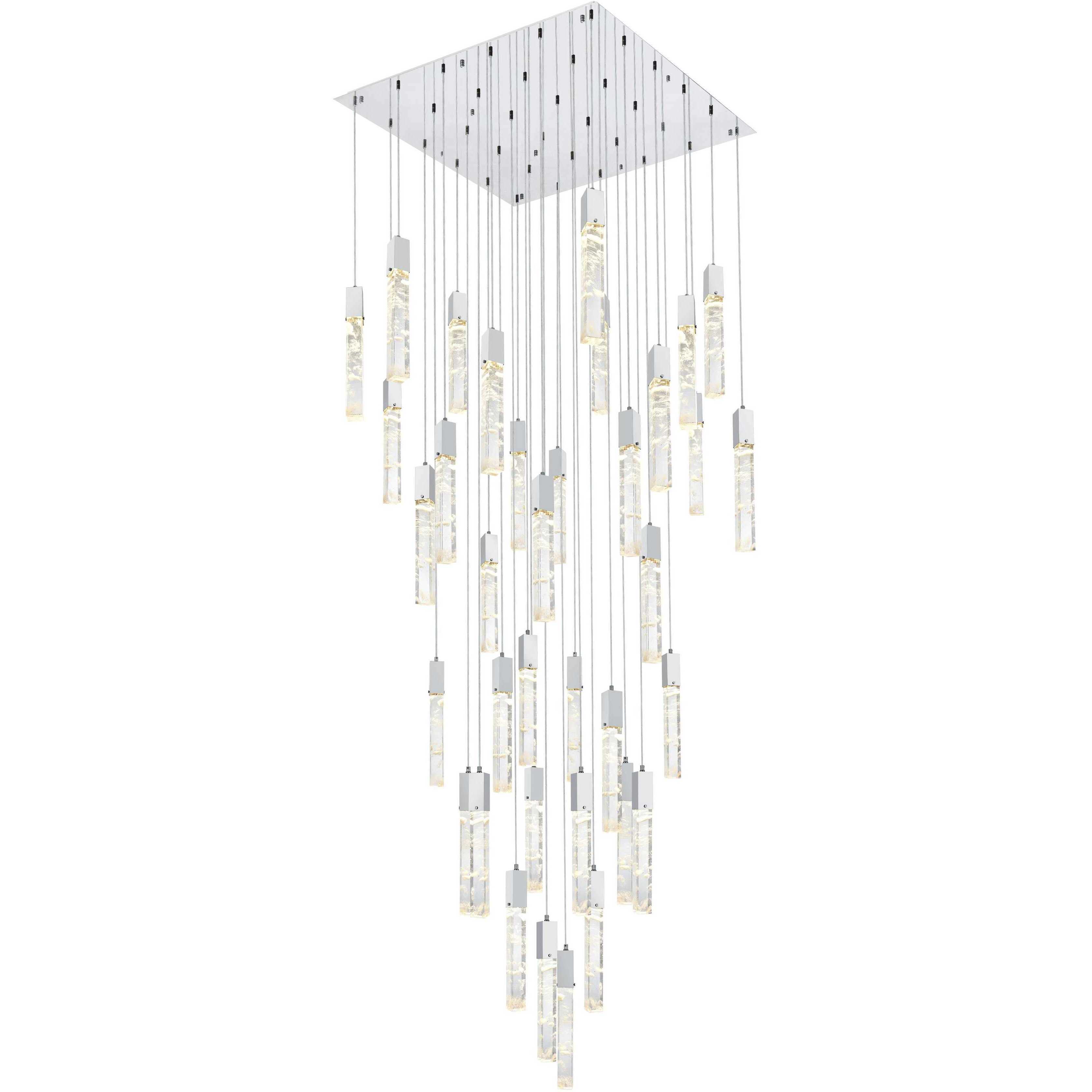 Aurora 36 Light 42 inch Chrome Chandelier Ceiling Light