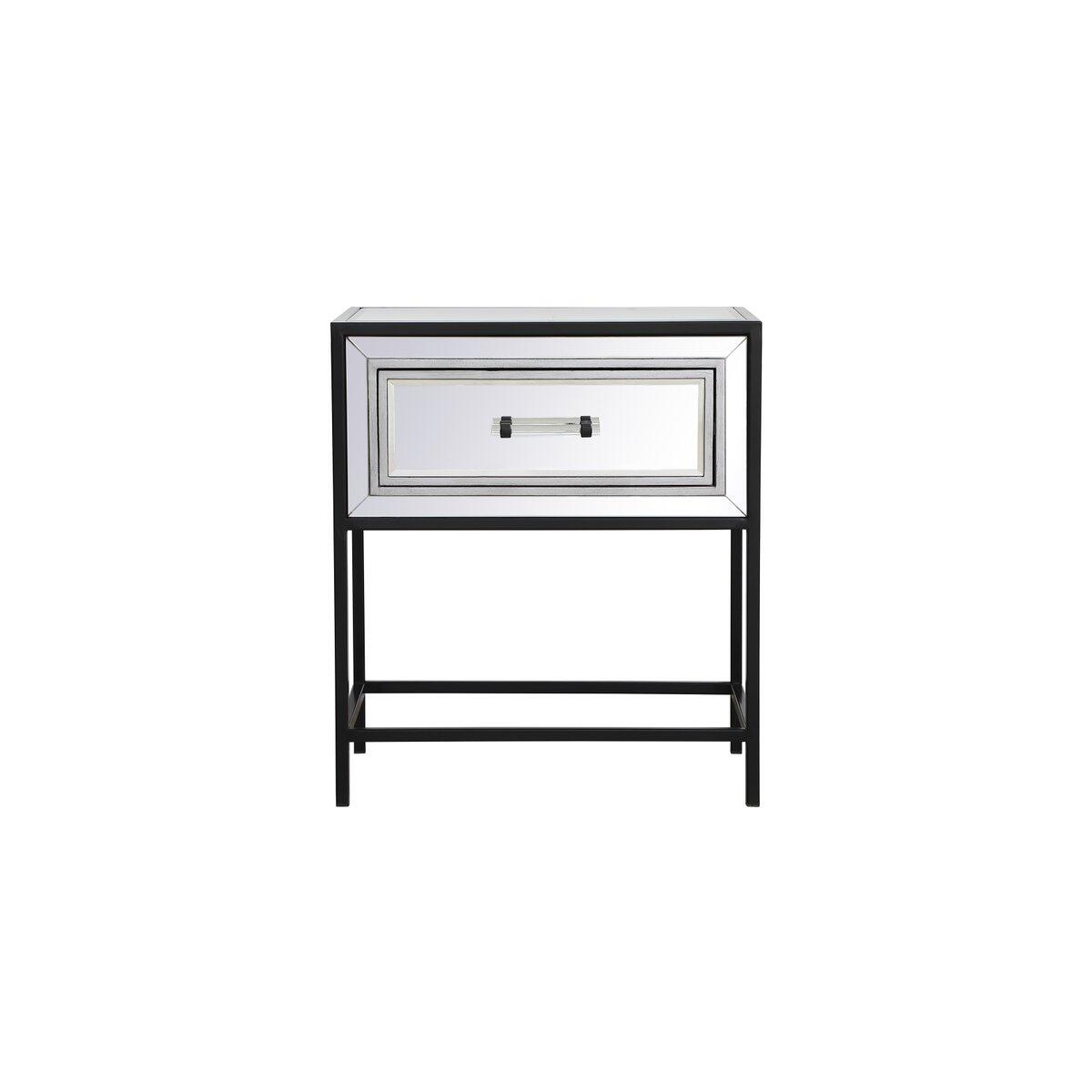 Elegant Lighting MF73015BK Beau 24 X 21 inch Black End Table