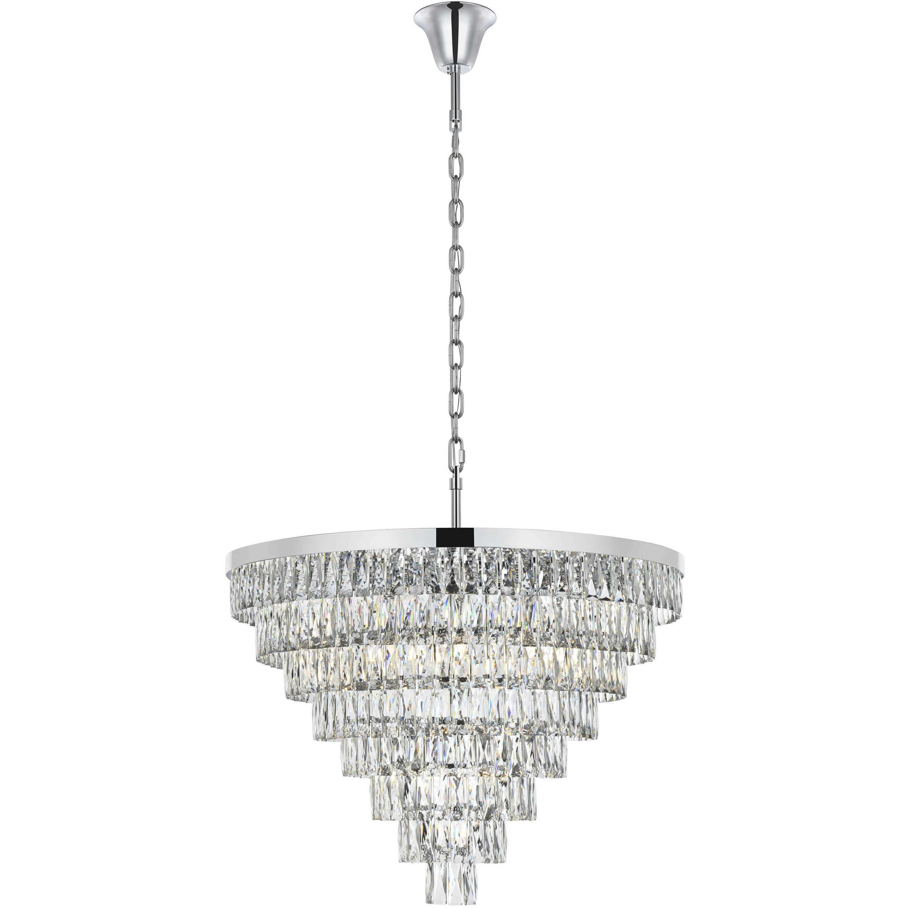 Josephine 29 Light 36 inch Chrome Chandelier Ceiling Light