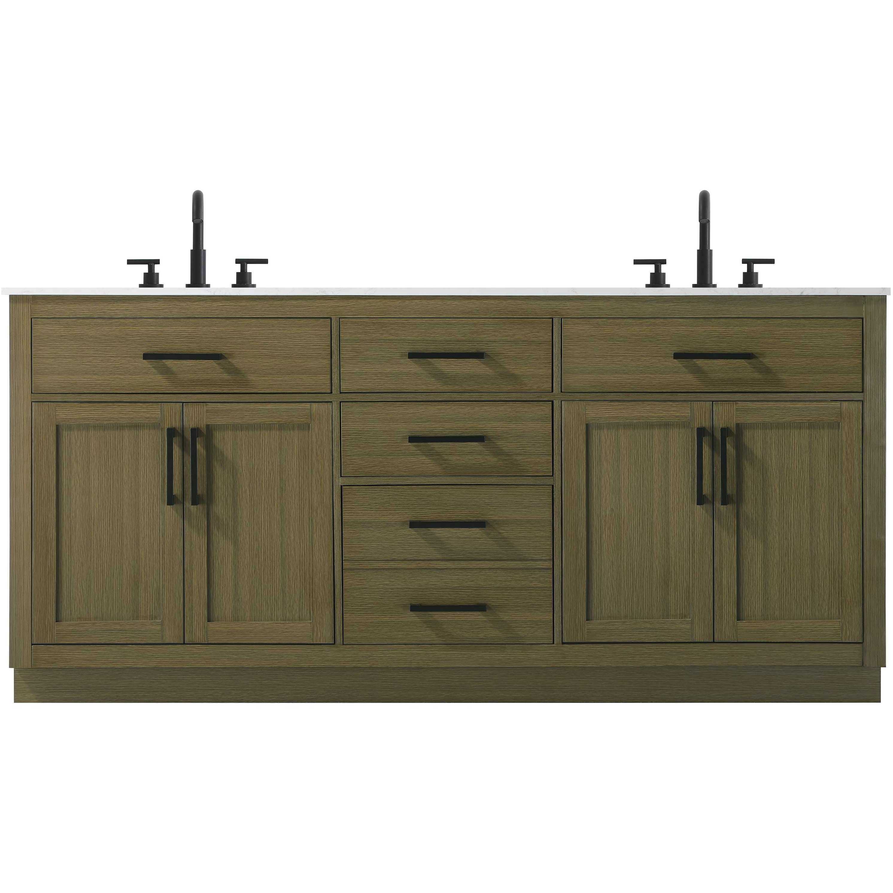 Alden 72 X 35 inch Chestnut Brown Bathroom Vanity Cabinet