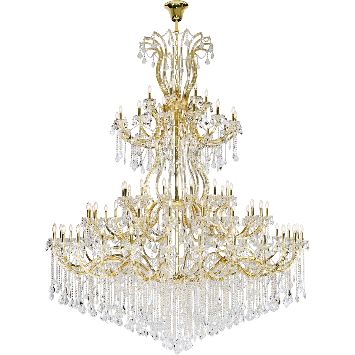 Maria Theresa 84 Light 96 inch Gold Chandelier Ceiling Light in Royal Cut