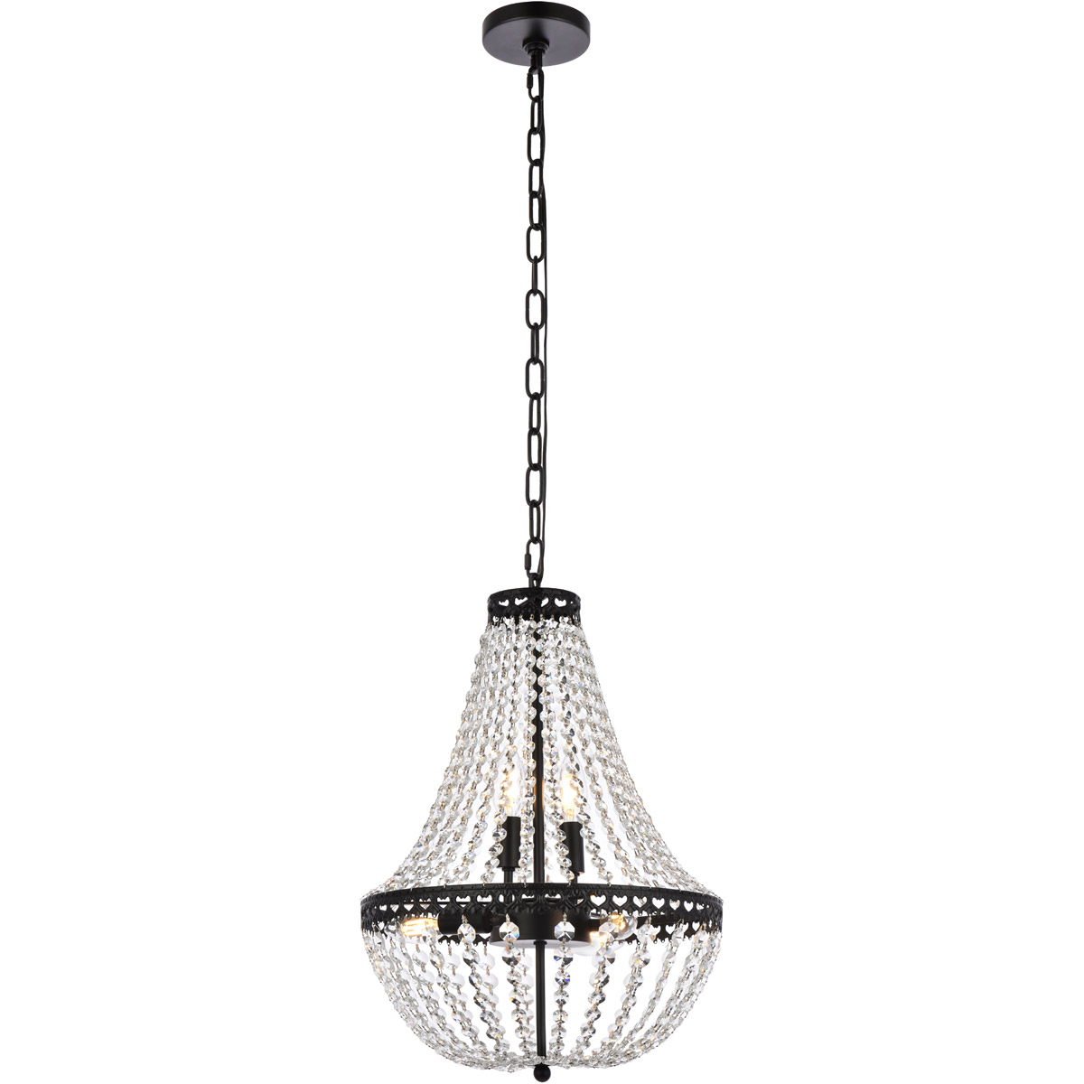 Valeria 5 Light 14 inch Black Pendant Ceiling Light