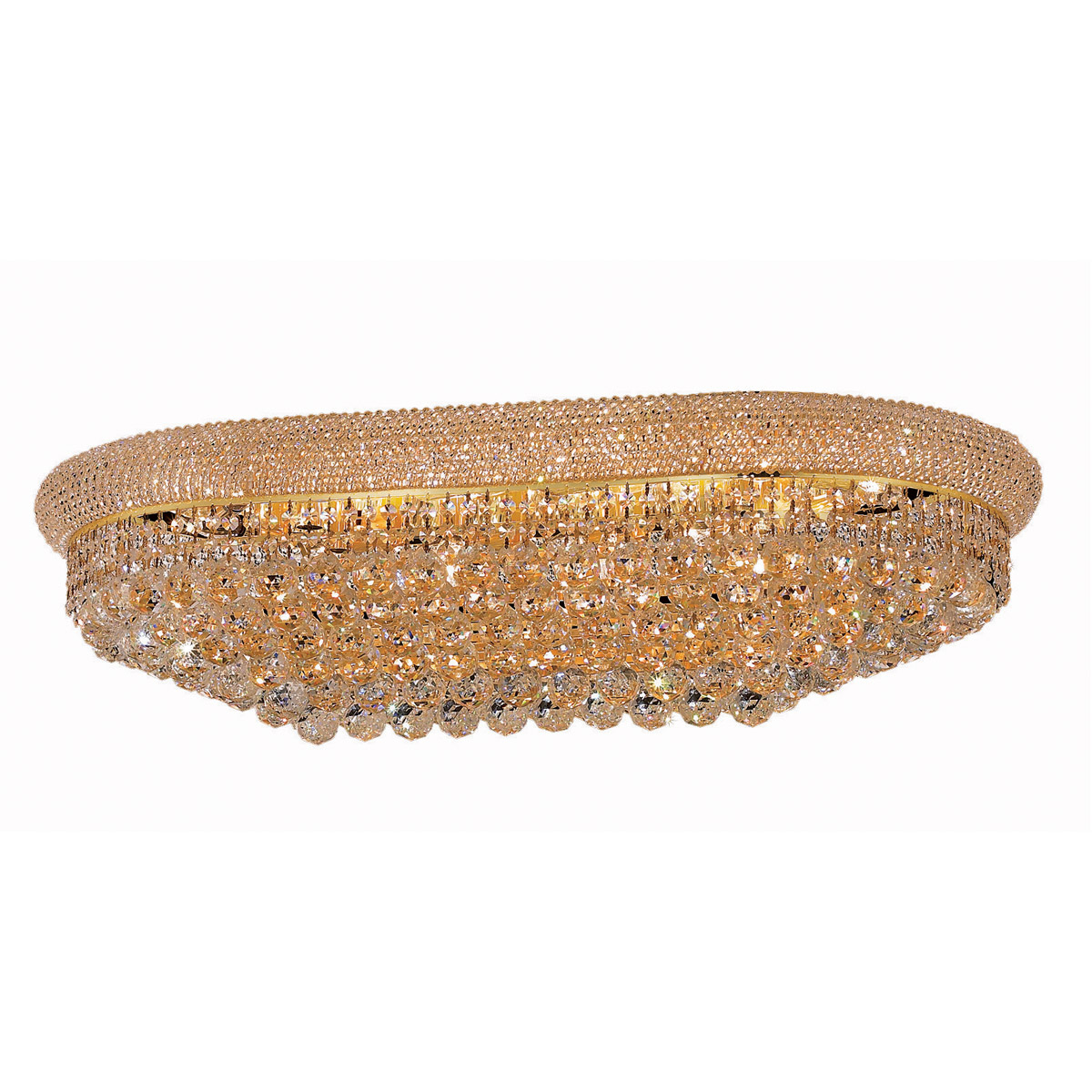 Primo 18 Light 20 inch Gold Flush Mount Ceiling Light in Royal Cut, Satin Gold