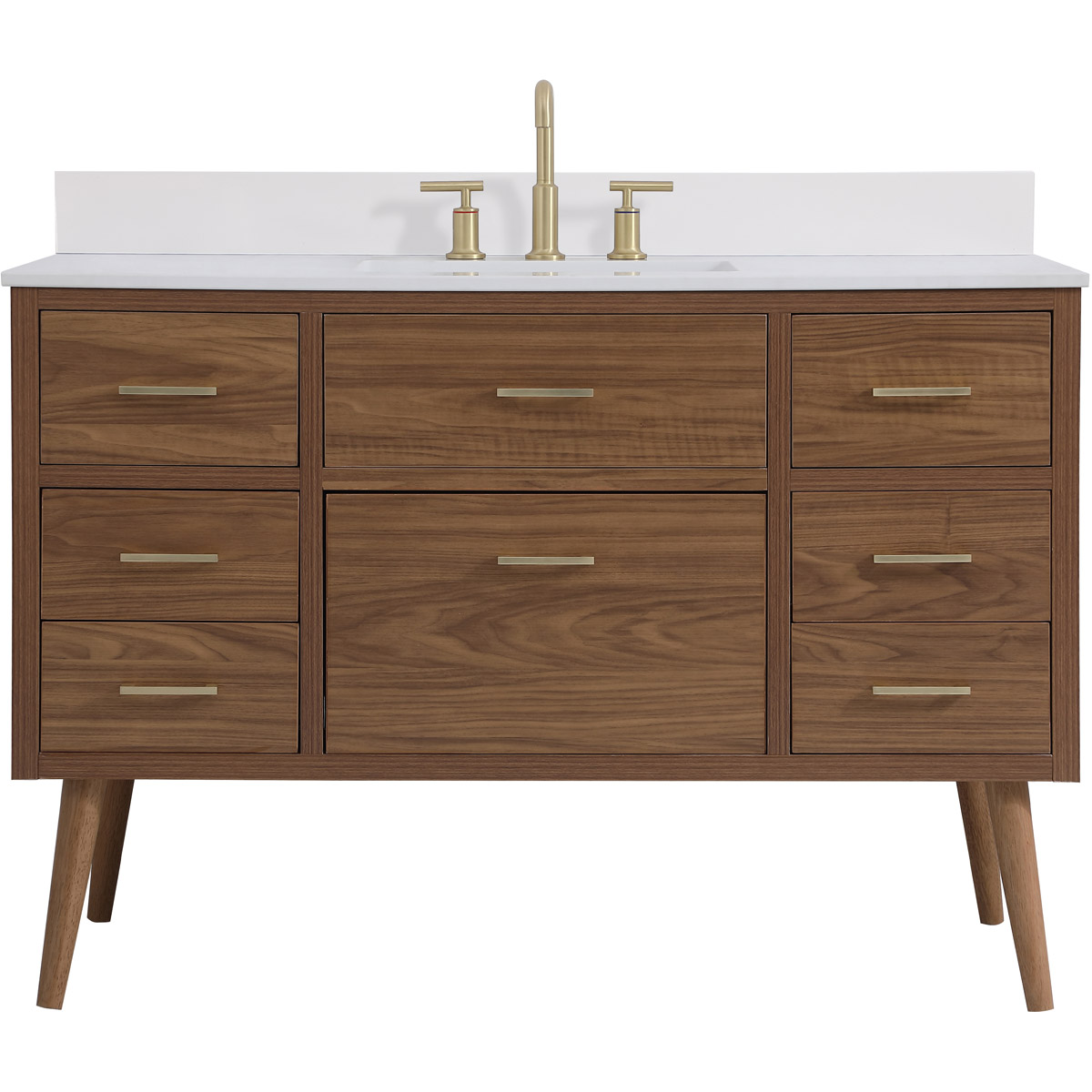 Boise 42 X 22 X 33.5 inch Walnut Brown Vanity Sink Set