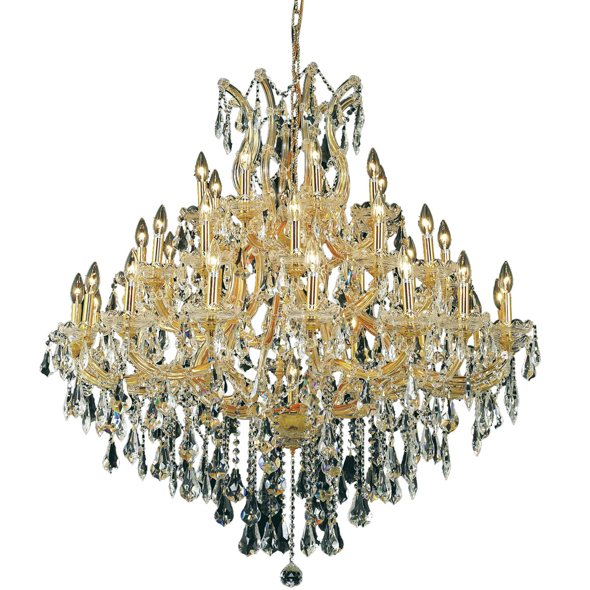 Maria Theresa 37 Light 44 inch Gold Foyer Ceiling Light in Clear